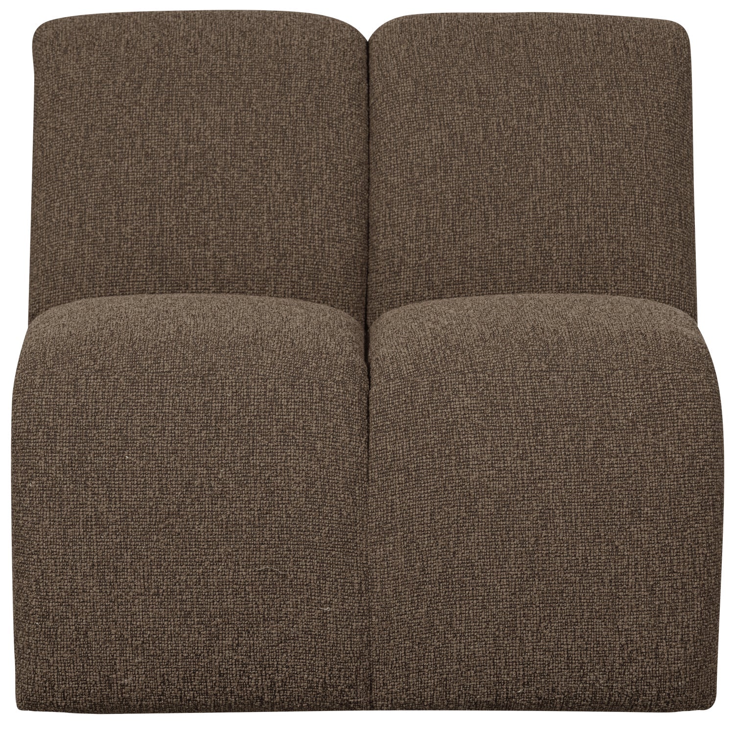 Modulares Sofa MOJO - 1-sitziges Element in dunkelbraunem Bouclé