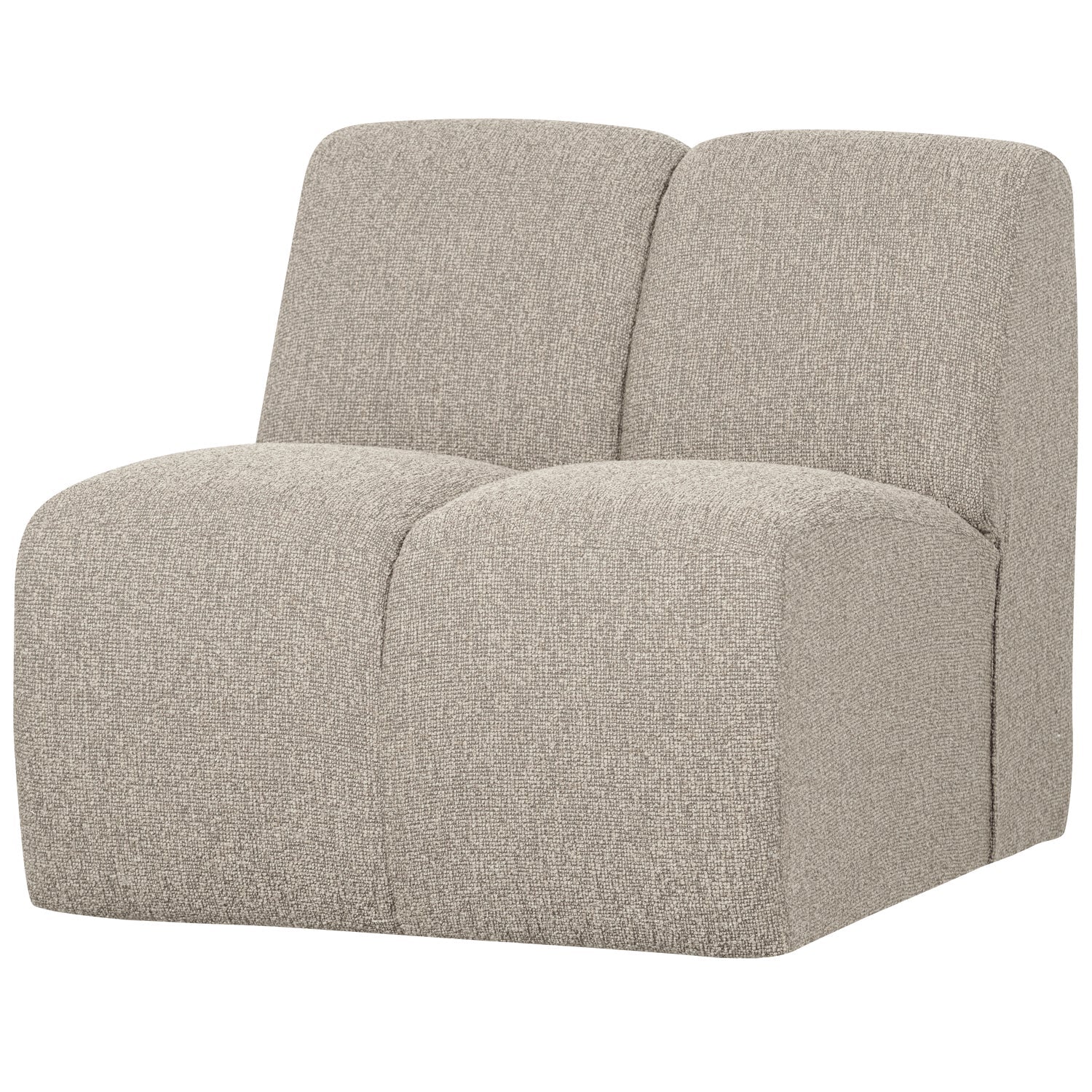 Sofa modułowa MOJO - element 1-osobowy beżowy melanż bouclé