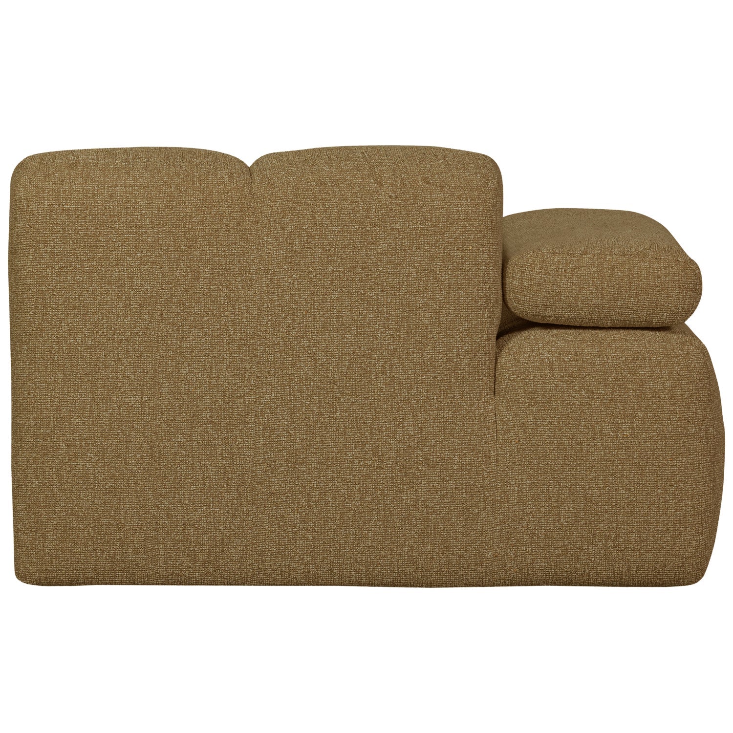 Modulares Sofa MOJO - linkes Element in dunklem Honig-Bouclé
