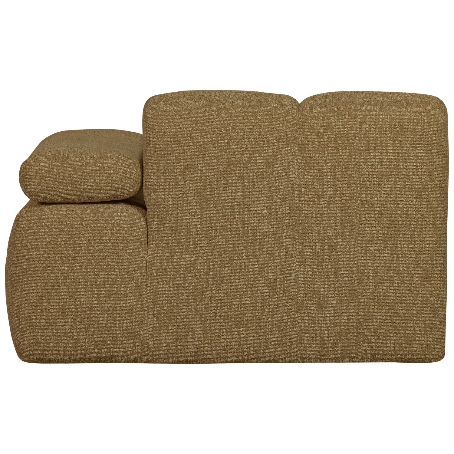 Modulares Sofa MOJO - rechte Element in dunklem Honig-Bouclé