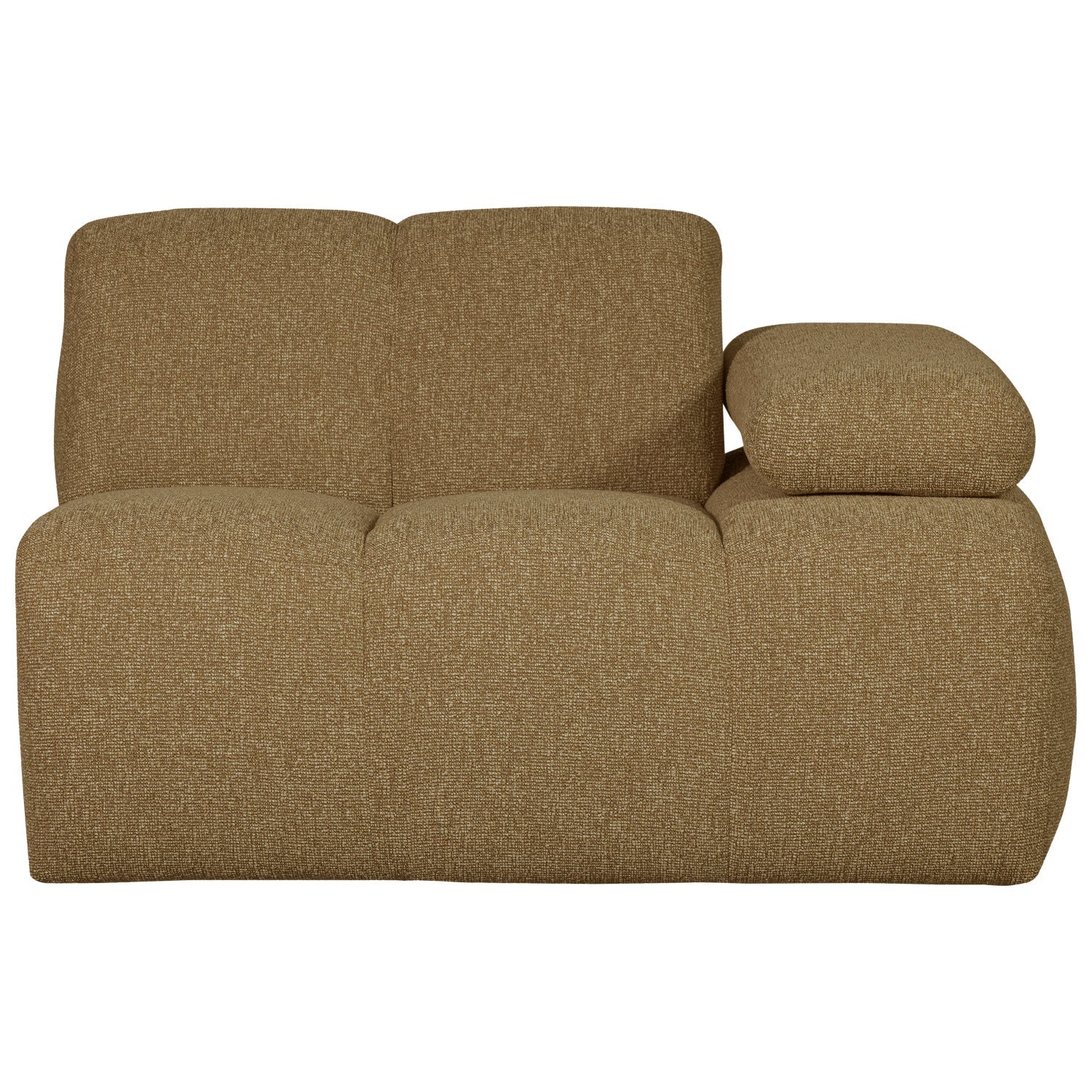 Modulares Sofa MOJO - rechte Element in dunklem Honig-Bouclé