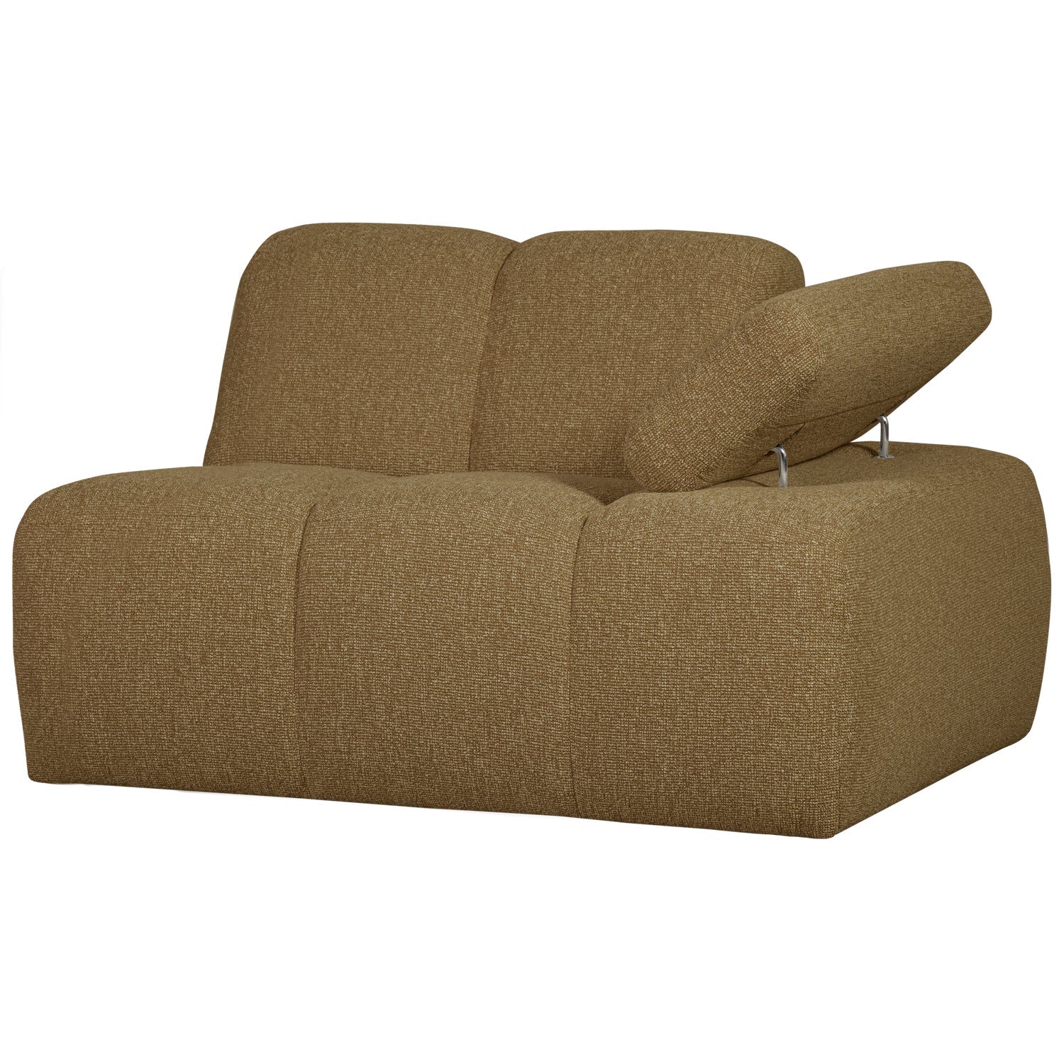 Modulares Sofa MOJO - rechte Element in dunklem Honig-Bouclé