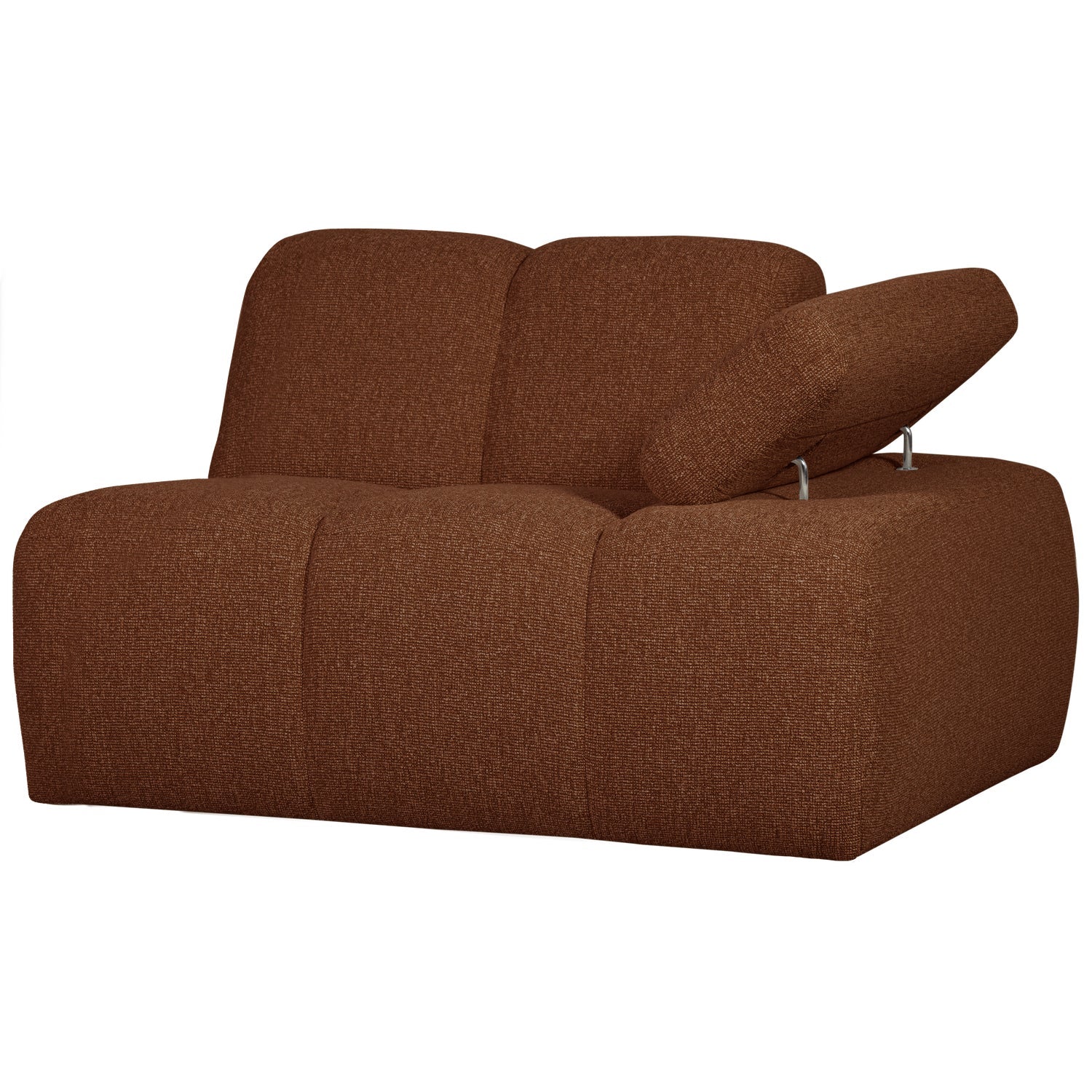 Modulares Sofa MOJO - rechte Element in braunem Bouclé