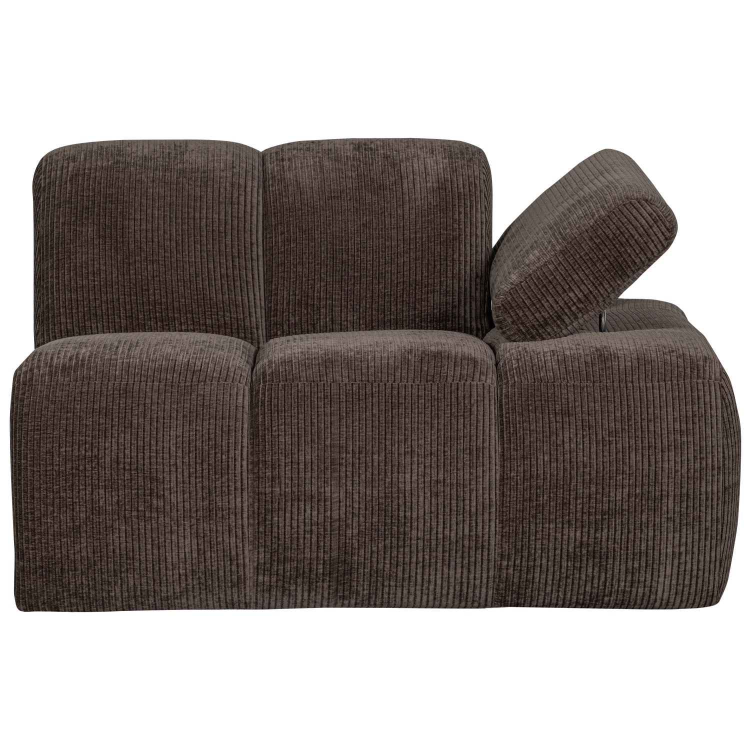 MOJO modular sofa - right-side element dark brown corduroy