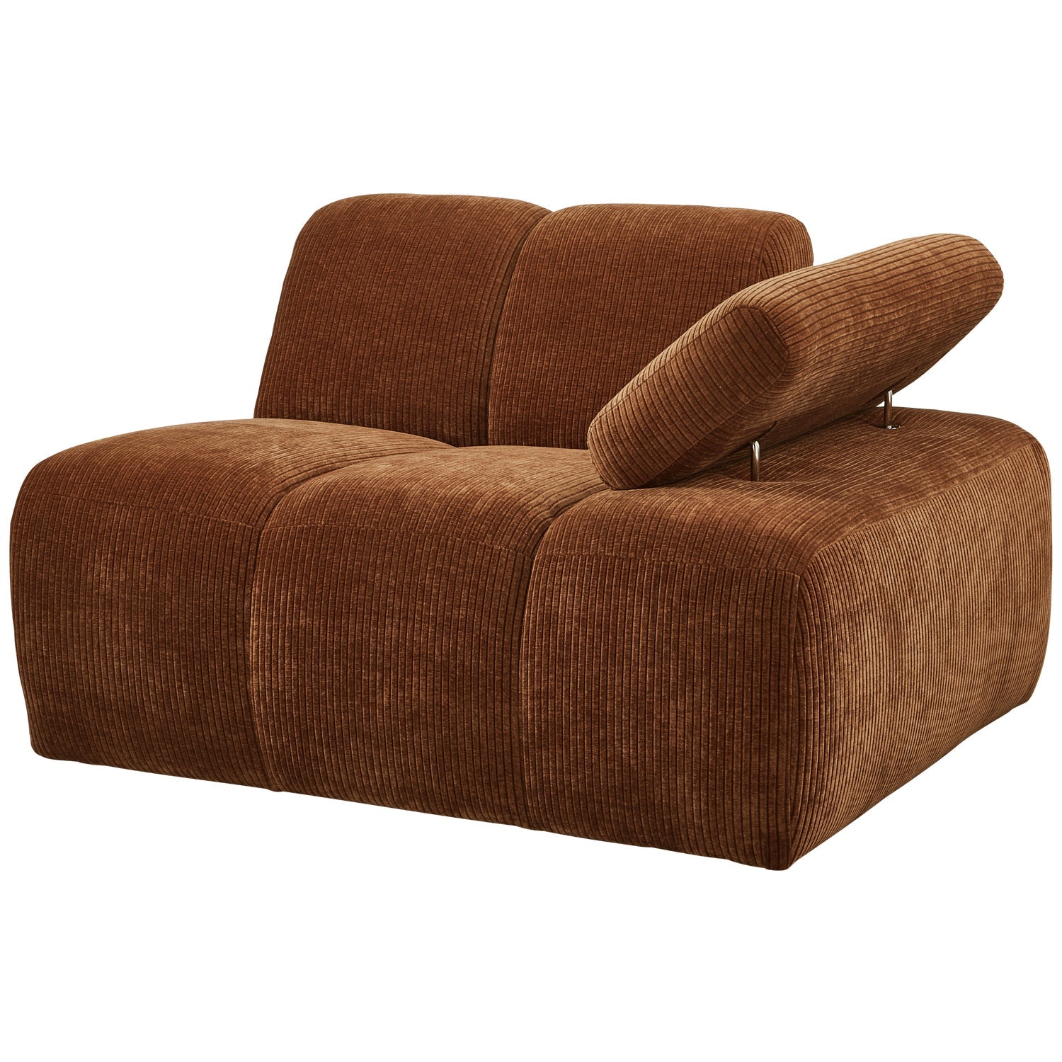 MOJO modular sofa - right-side element brown corduroy