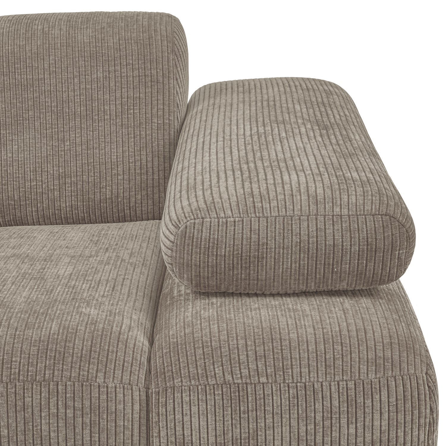 Sofa modułowa MOJO - element prawostronny ciemny piaskowy sztruks