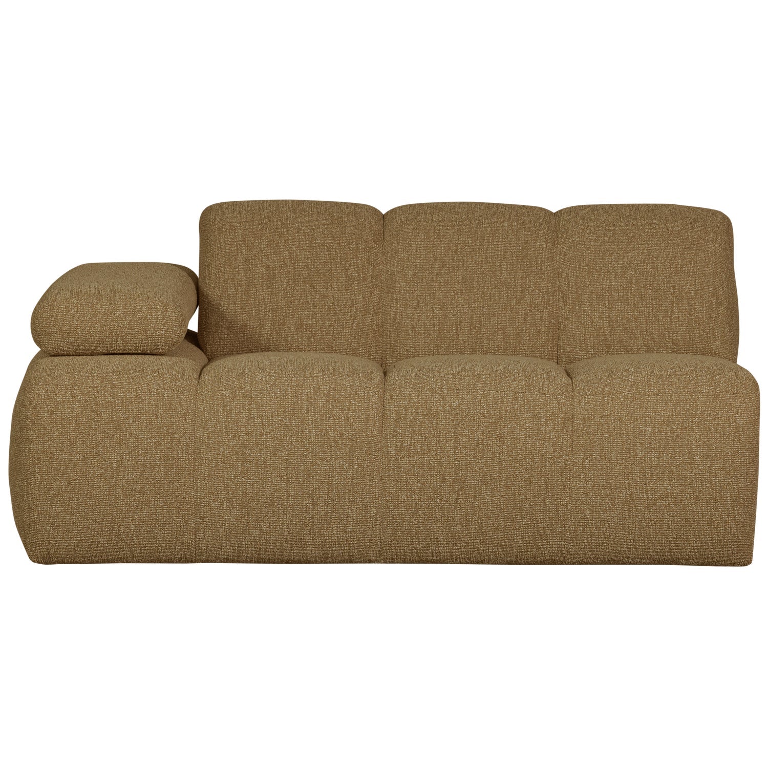 Modulares Sofa MOJO - 1,5-sitziges Element linksseitig in dunklem Honig-Bouclé