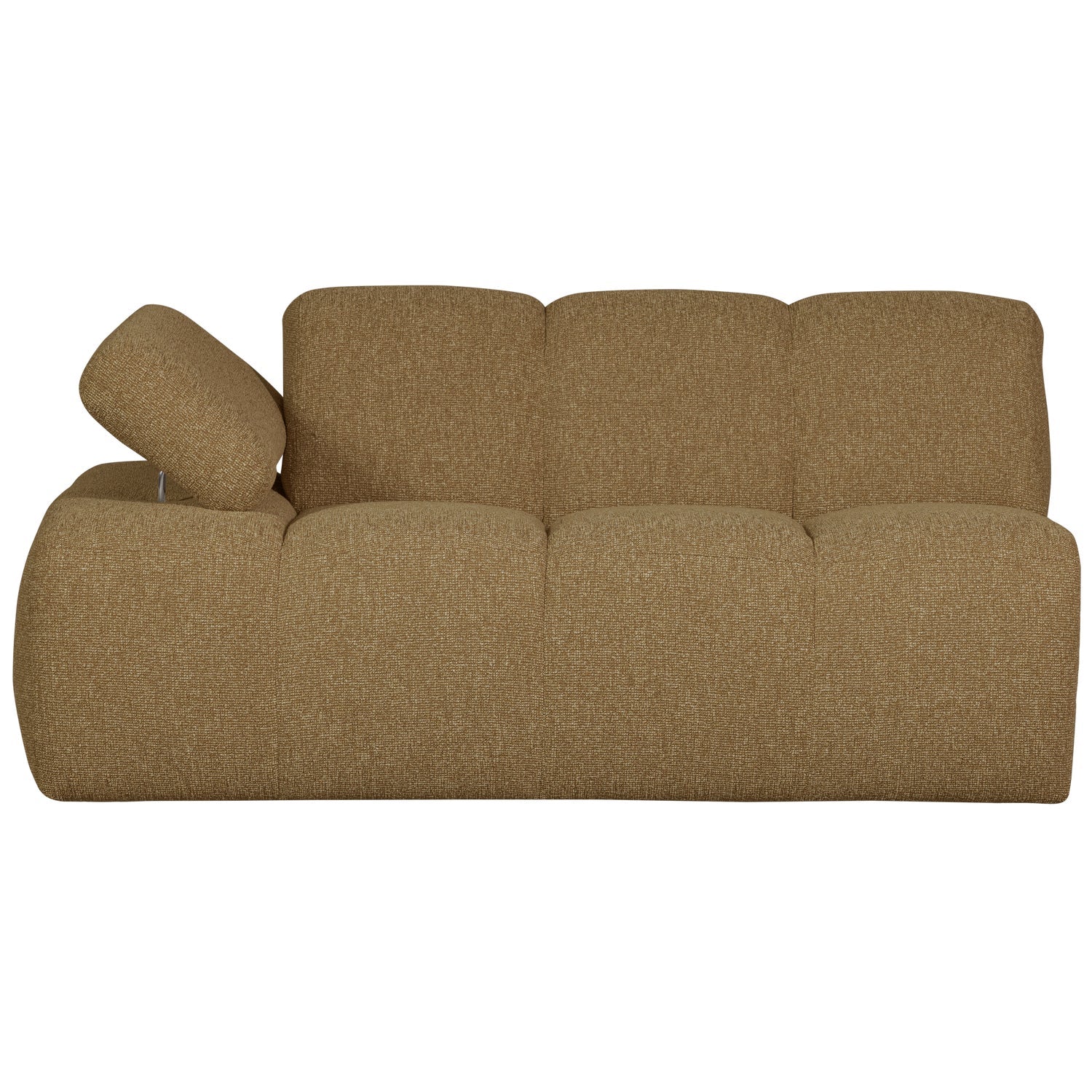 Modulares Sofa MOJO - 1,5-sitziges Element linksseitig in dunklem Honig-Bouclé