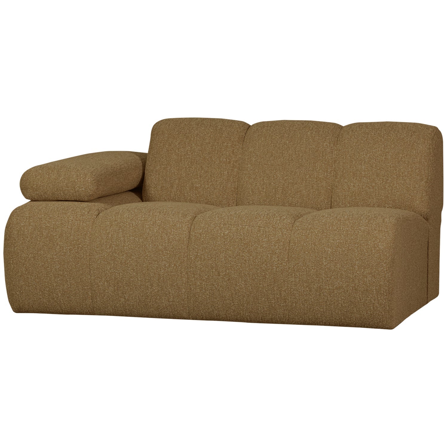 Modulares Sofa MOJO - 1,5-sitziges Element linksseitig in dunklem Honig-Bouclé