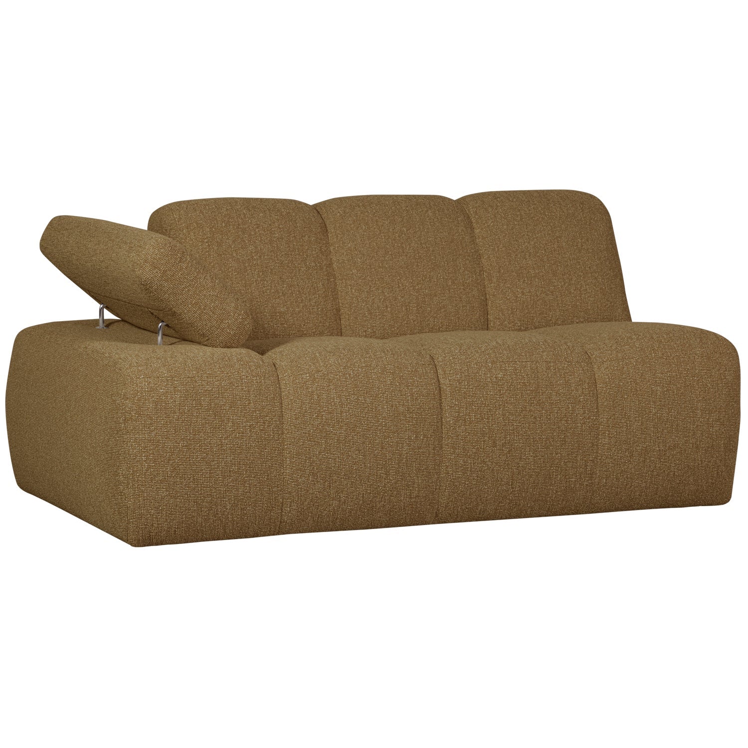 Modulares Sofa MOJO - 1,5-sitziges Element linksseitig in dunklem Honig-Bouclé