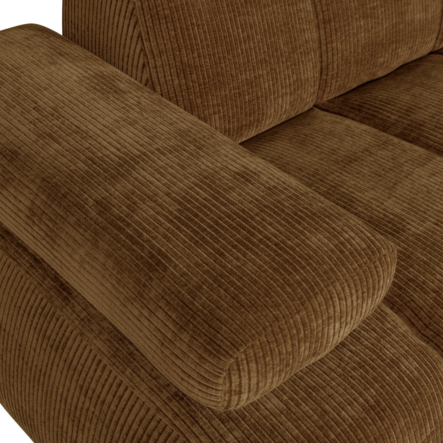 Sofa modułowa MOJO - element 1,5-osobowy lewostronny ciemny miodowy sztruks