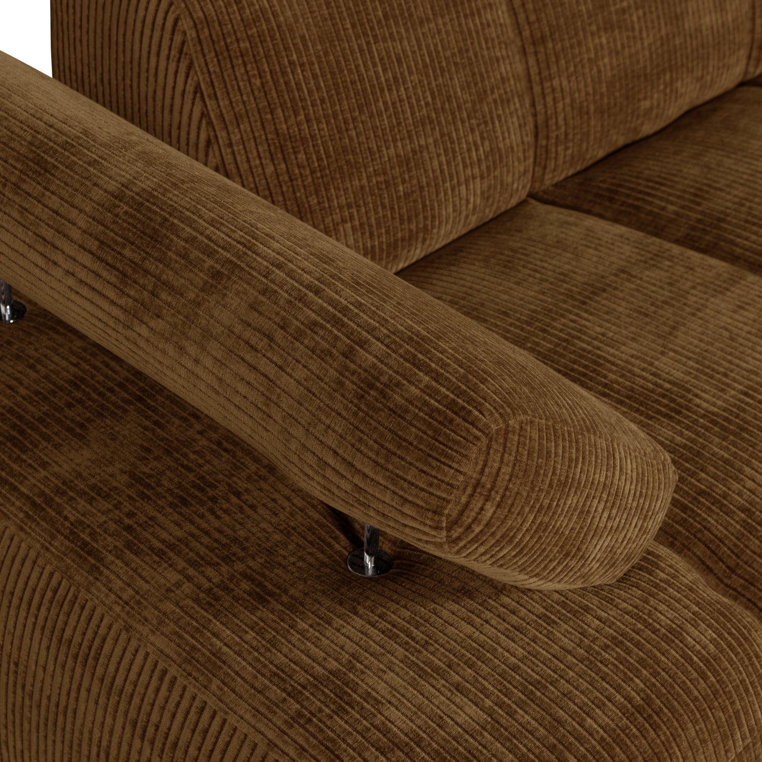 Sofa modułowa MOJO - element 1,5-osobowy lewostronny ciemny miodowy sztruks