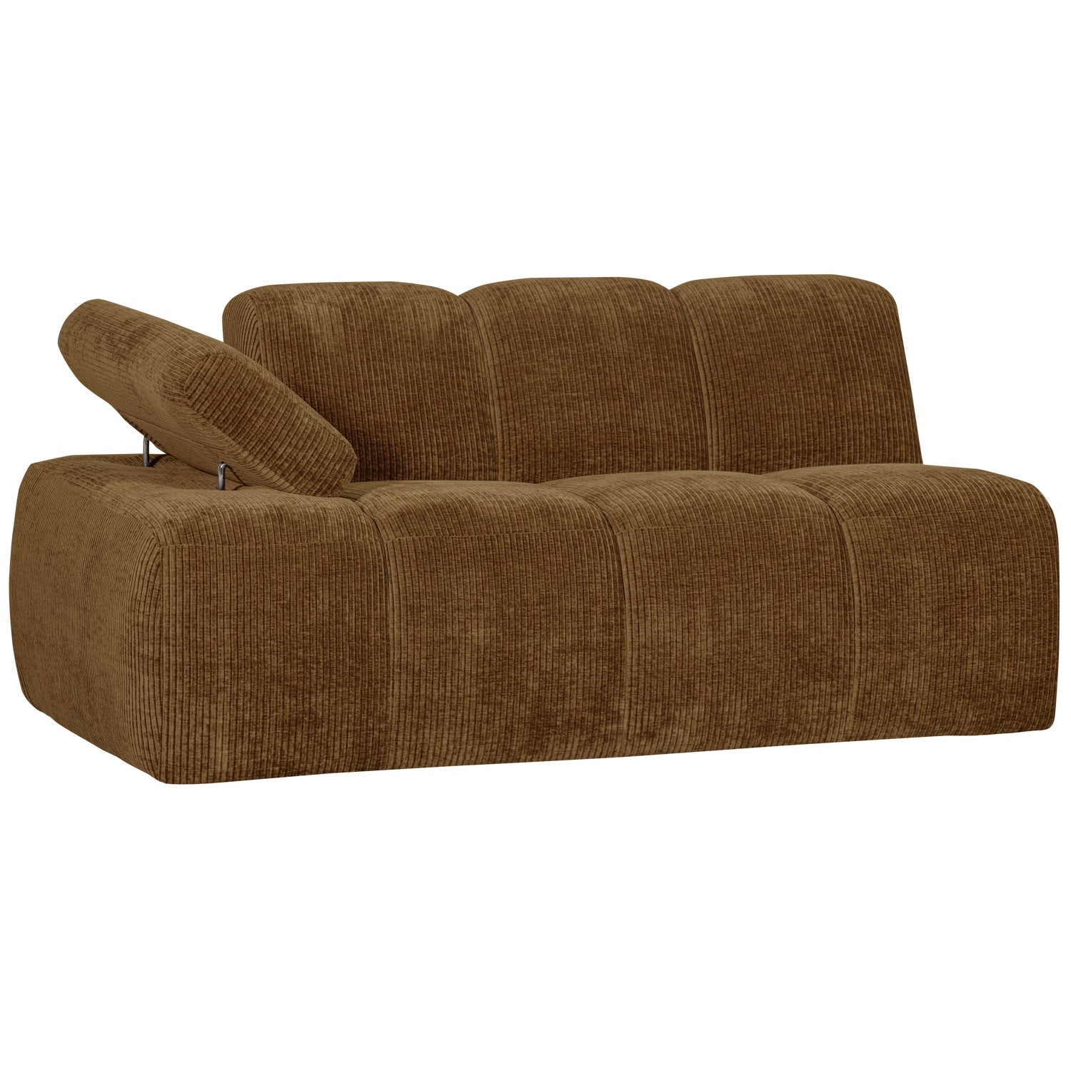 Sofa modułowa MOJO - element 1,5-osobowy lewostronny ciemny miodowy sztruks