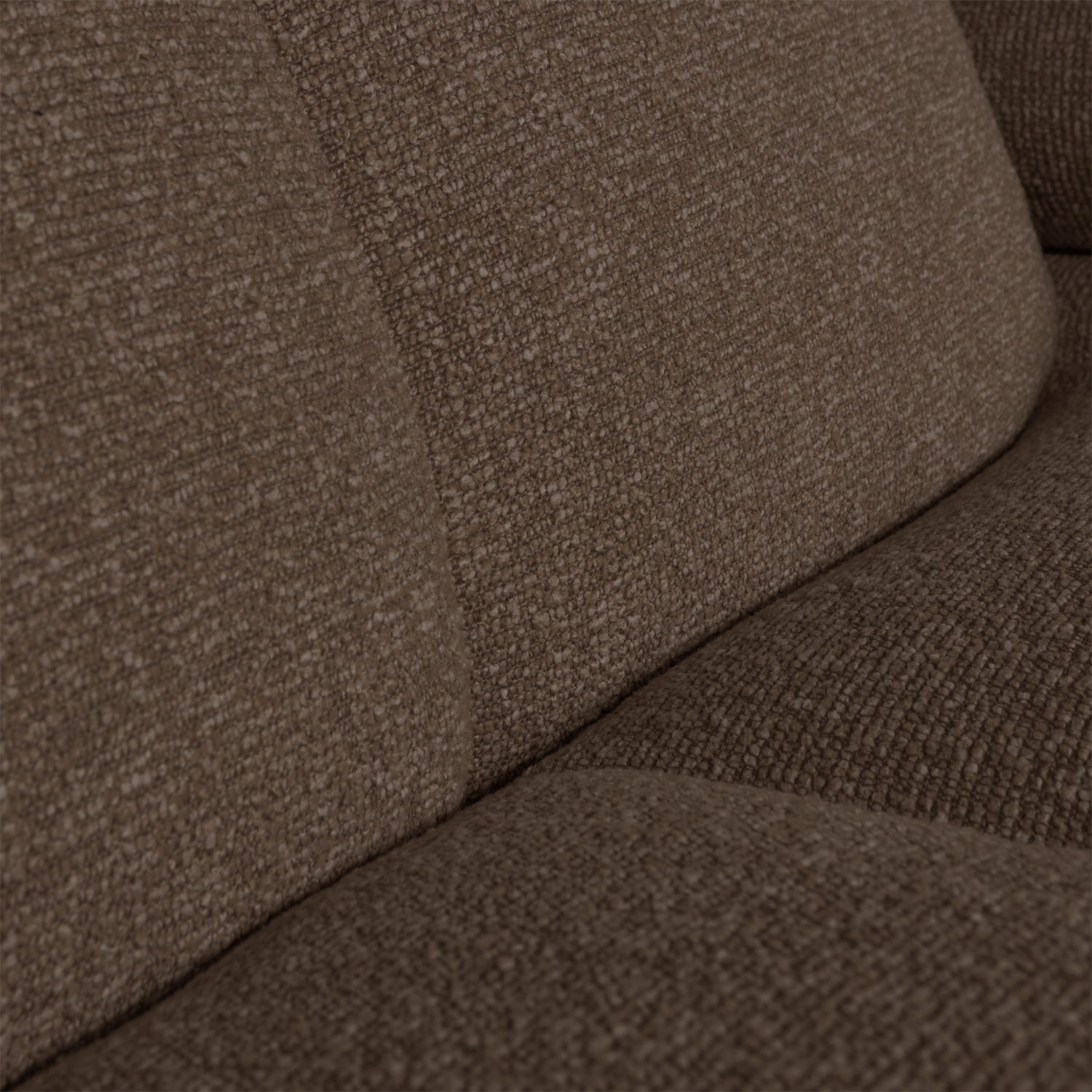 Modulares Sofa MOJO - 1,5-sitziges Element rechtsseitig in dunkelbraunem Bouclé