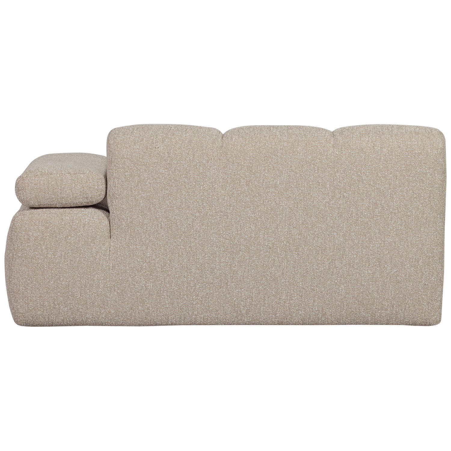 Sofa modułowa MOJO - element 1,5-osobowy prawostronny beżowy melanż bouclé