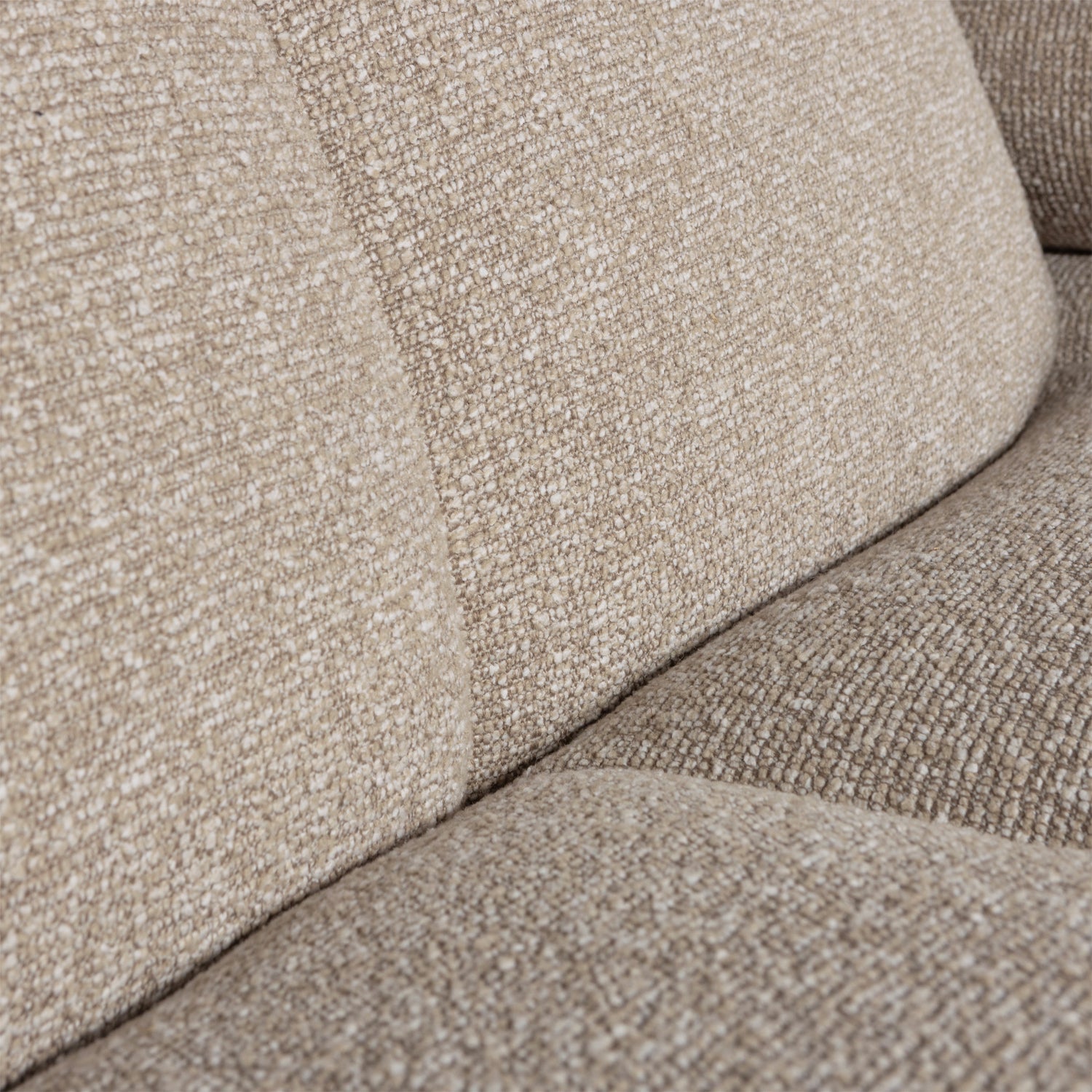 Sofa modułowa MOJO - element 1,5-osobowy prawostronny beżowy melanż bouclé