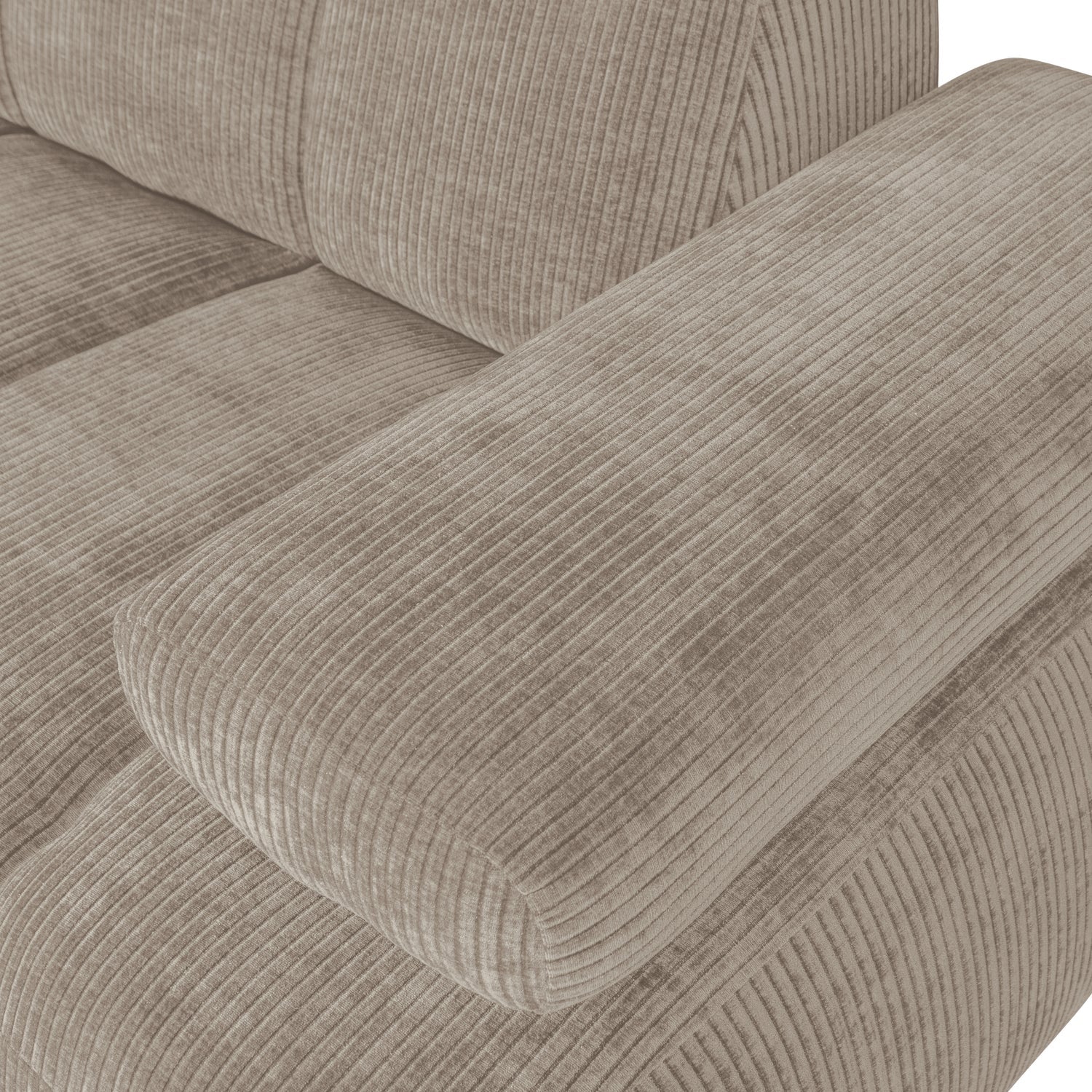 Sofa modułowa MOJO - element 1,5-osobowy prawostronny ciemny piaskowy sztruks