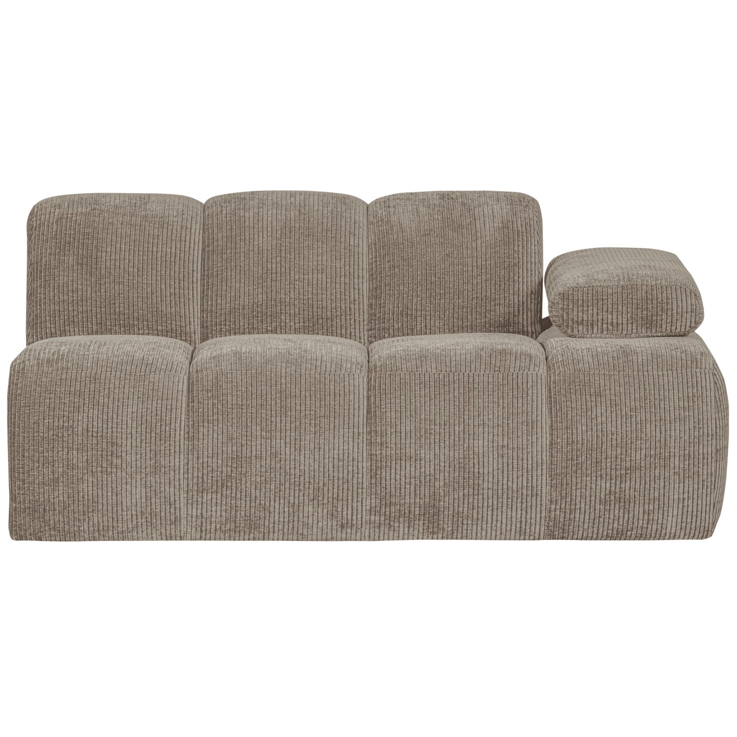 Sofa modułowa MOJO - element 1,5-osobowy prawostronny ciemny piaskowy sztruks
