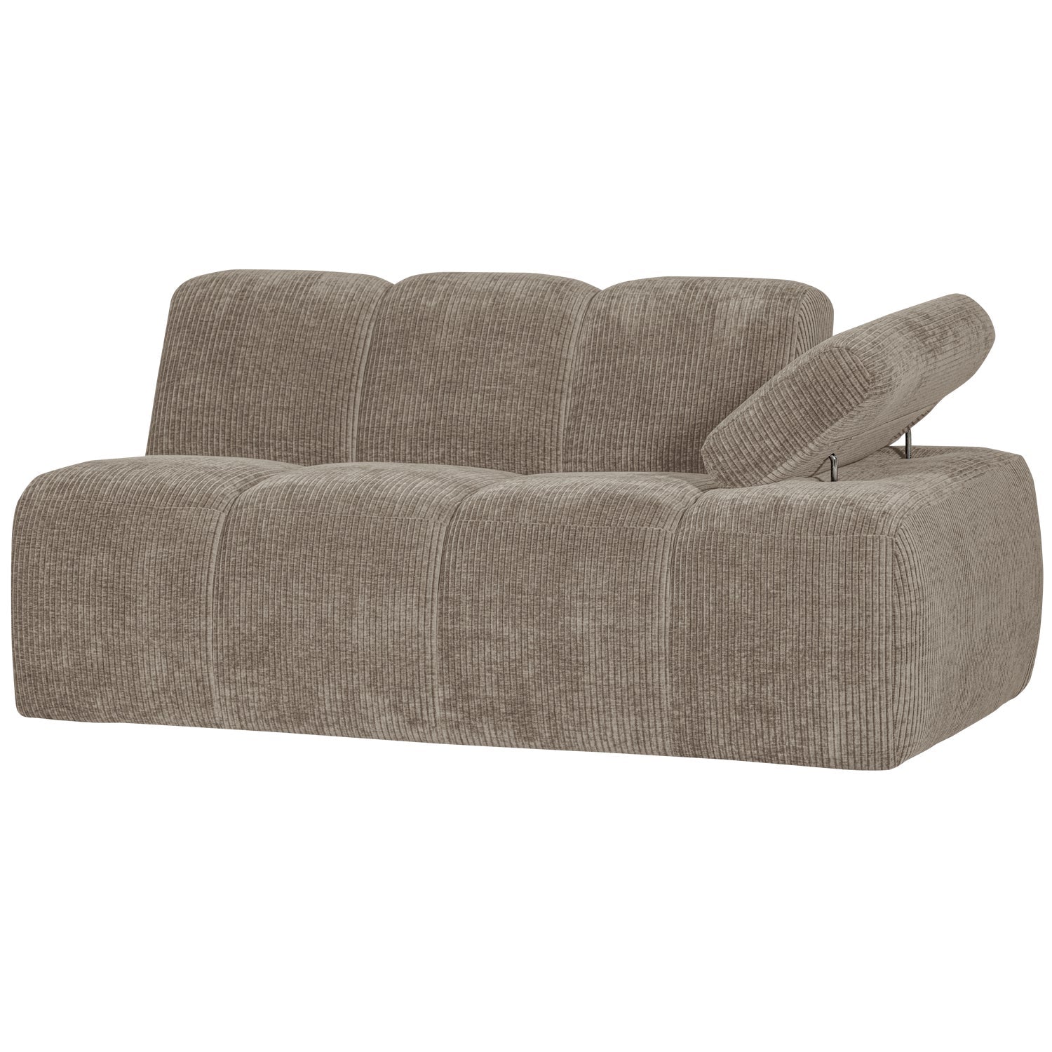 Sofa modułowa MOJO - element 1,5-osobowy prawostronny ciemny piaskowy sztruks