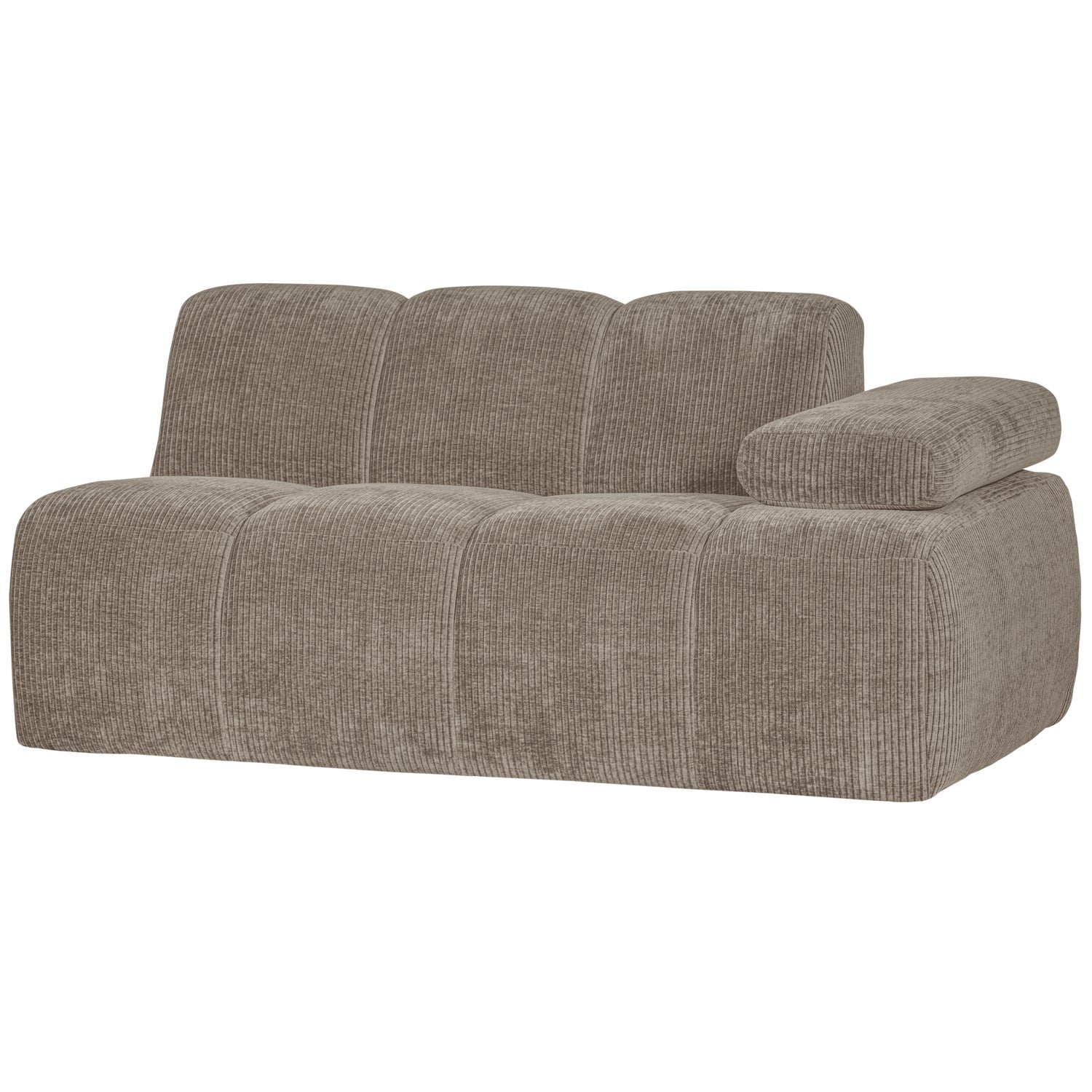 Sofa modułowa MOJO - element 1,5-osobowy prawostronny ciemny piaskowy sztruks