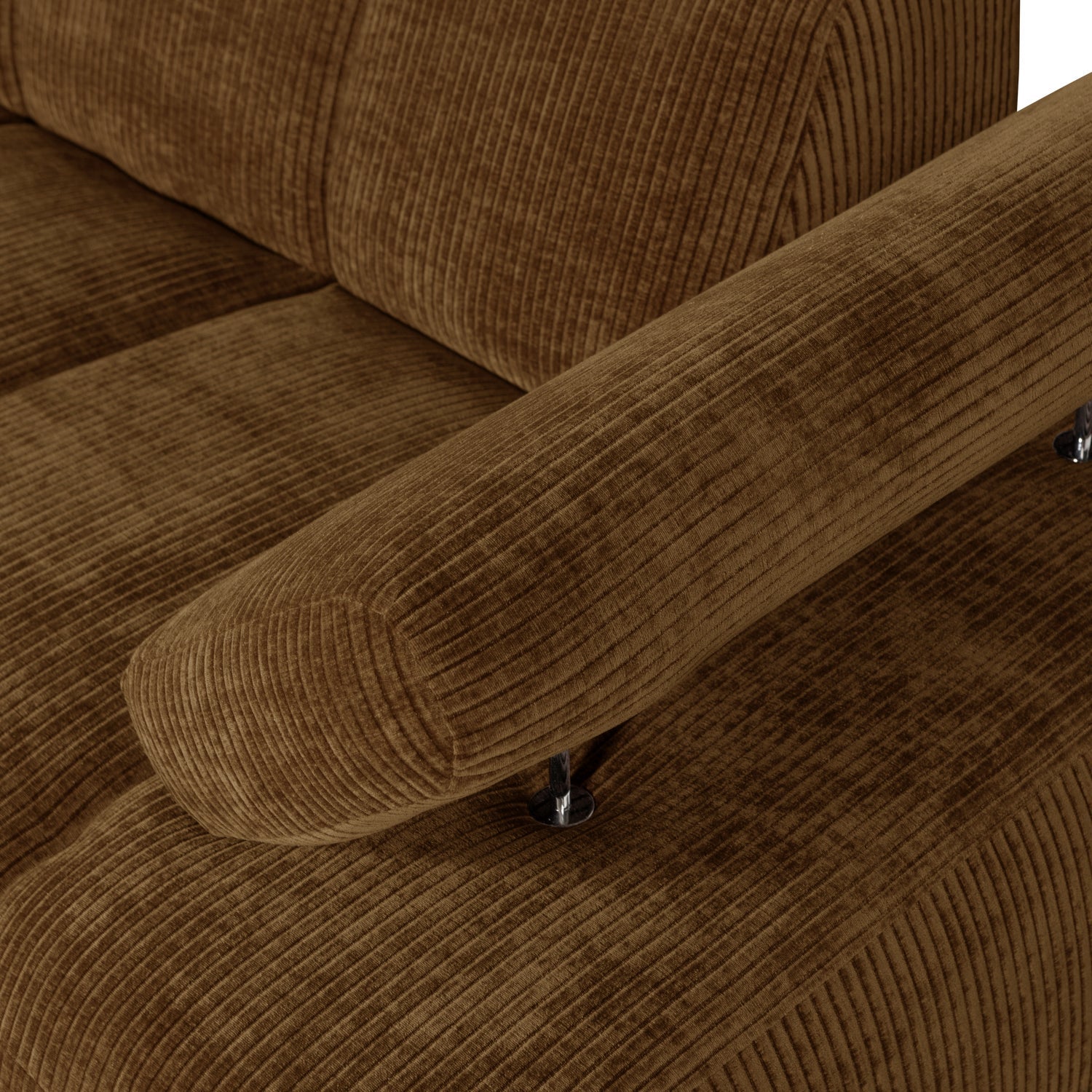 Sofa modułowa MOJO - element 1,5-osobowy prawostronny ciemny miodowy sztruks