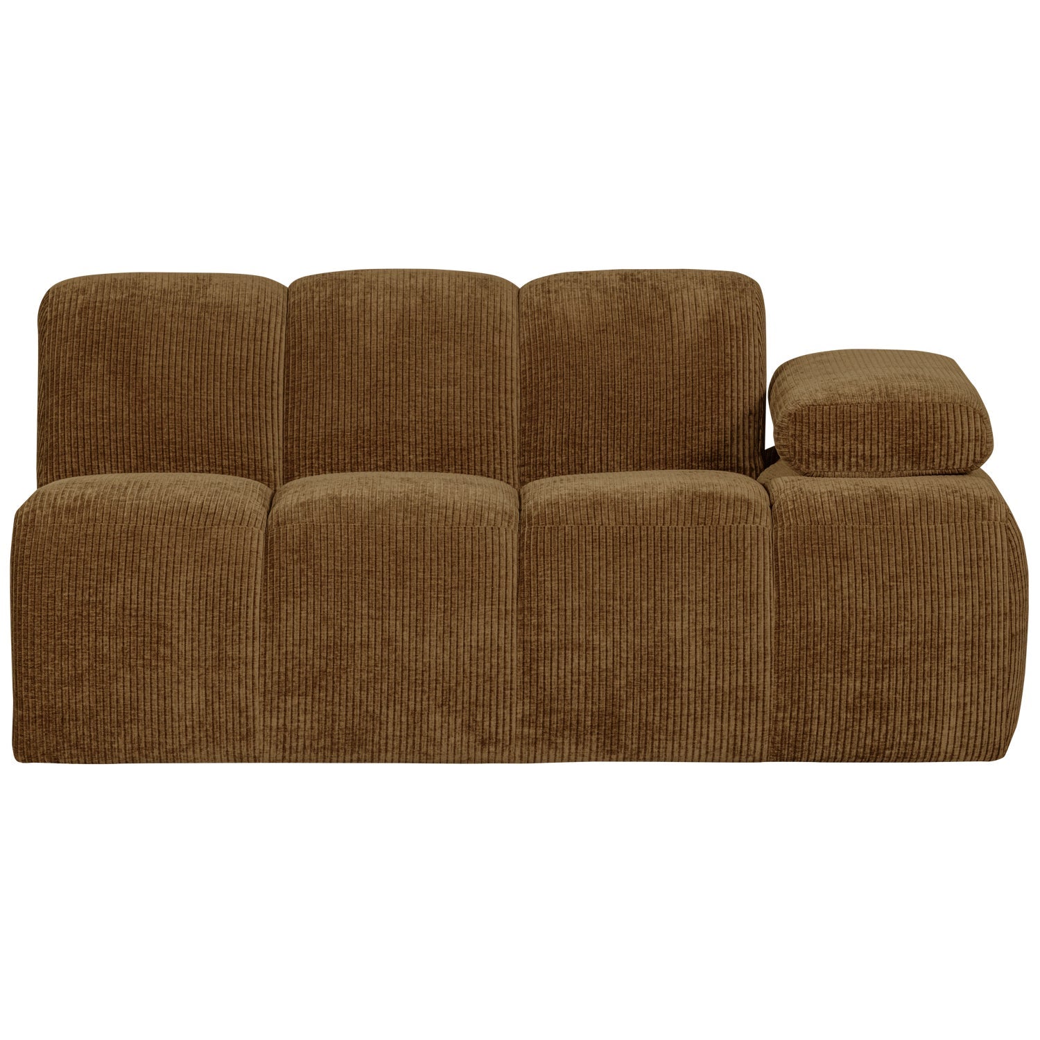 Sofa modułowa MOJO - element 1,5-osobowy prawostronny ciemny miodowy sztruks