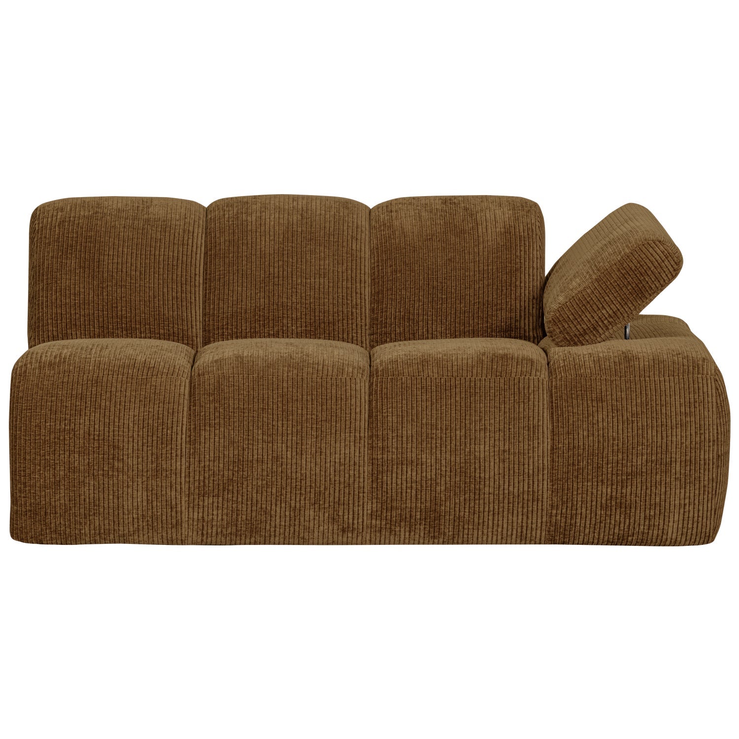 Sofa modułowa MOJO - element 1,5-osobowy prawostronny ciemny miodowy sztruks