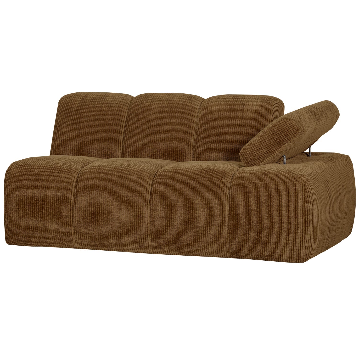 Sofa modułowa MOJO - element 1,5-osobowy prawostronny ciemny miodowy sztruks