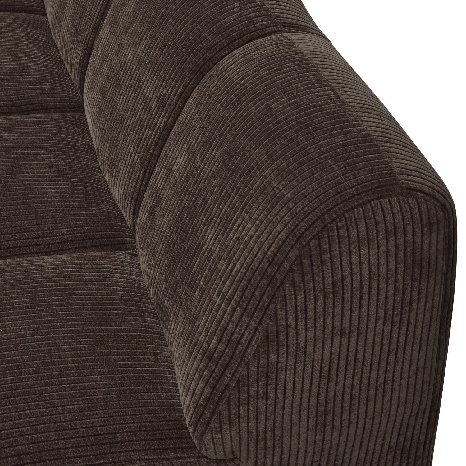 MOJO modular sofa - left-sided 2-seater dark brown corduroy element