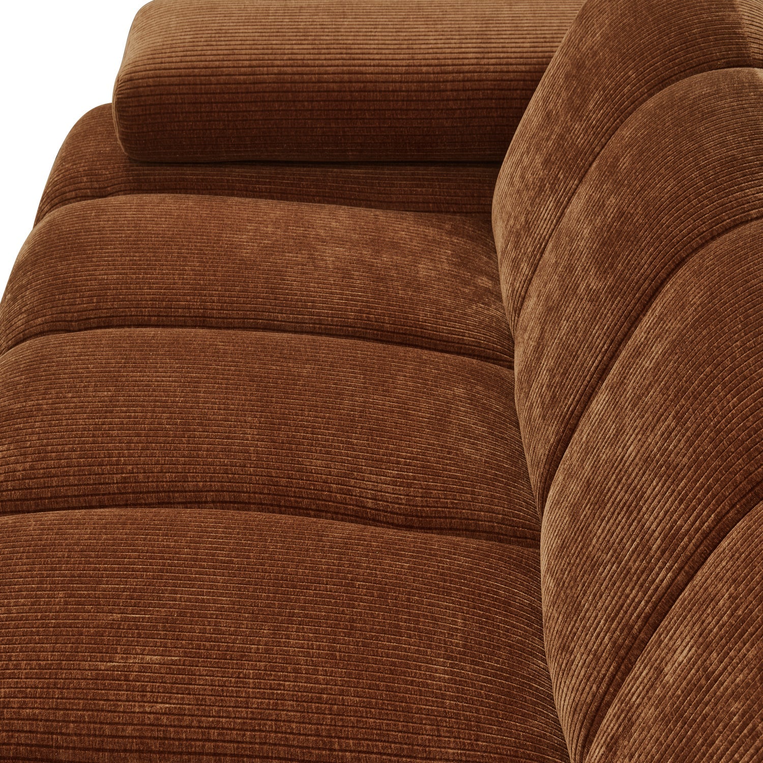 MOJO modular sofa - left-sided 2-seater brown corduroy element