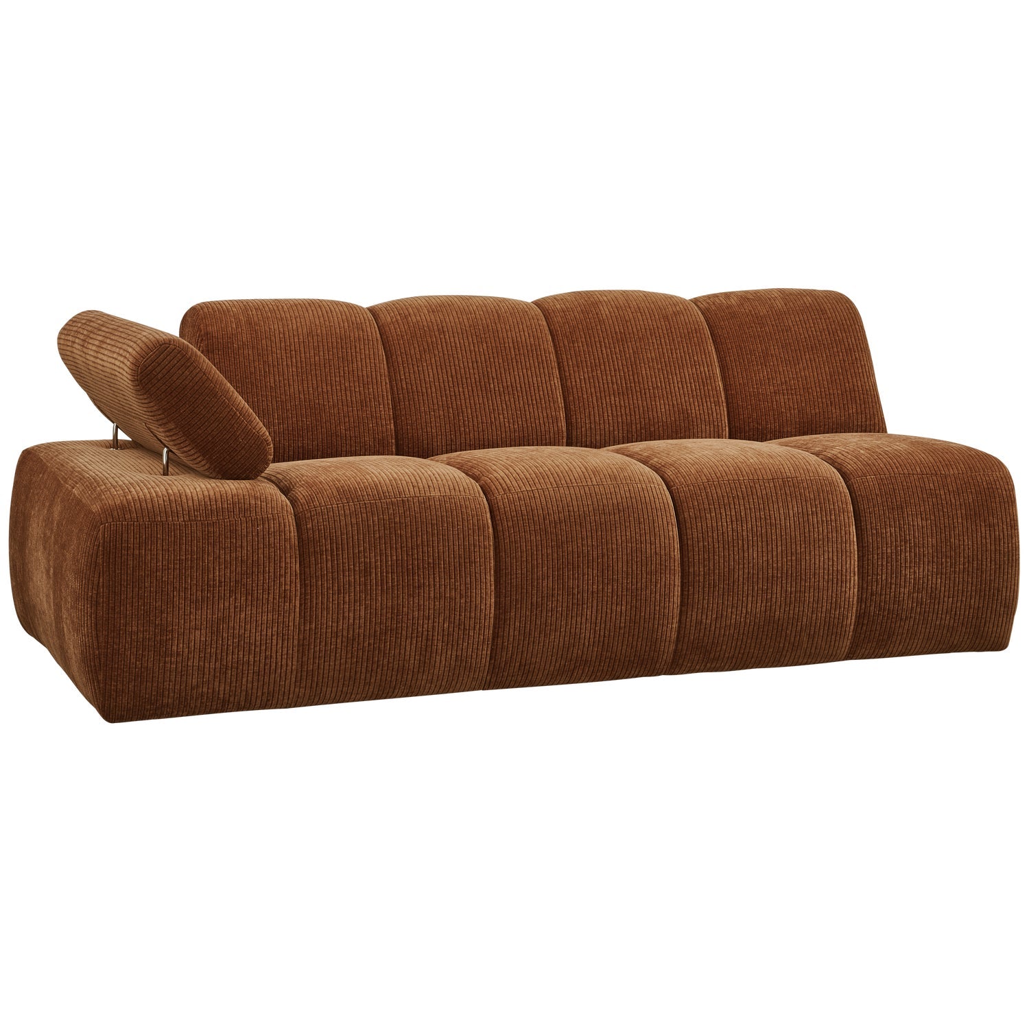 MOJO modular sofa - left-sided 2-seater brown corduroy element