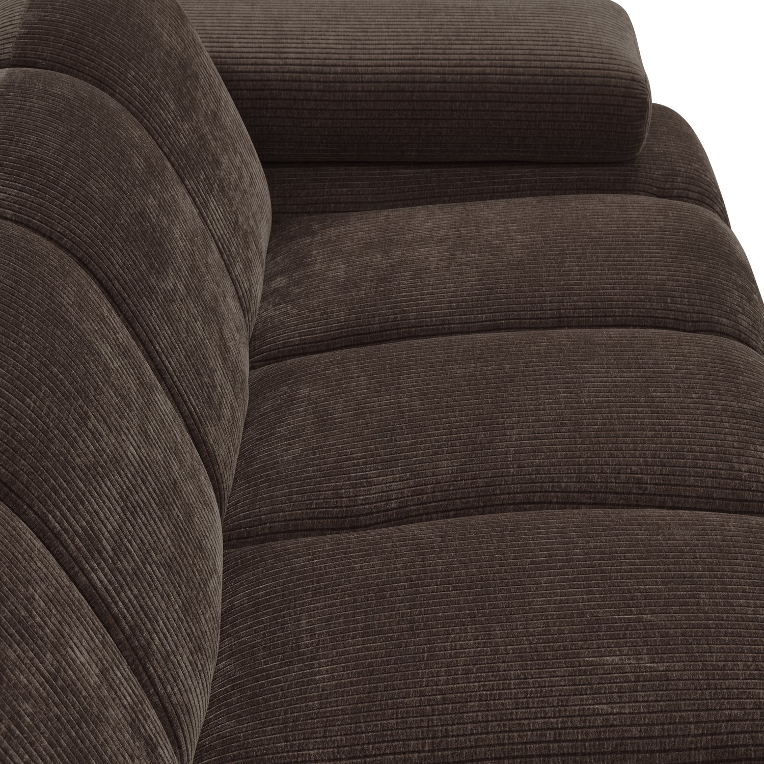 MOJO modular sofa - right-facing 2-seater dark brown corduroy element