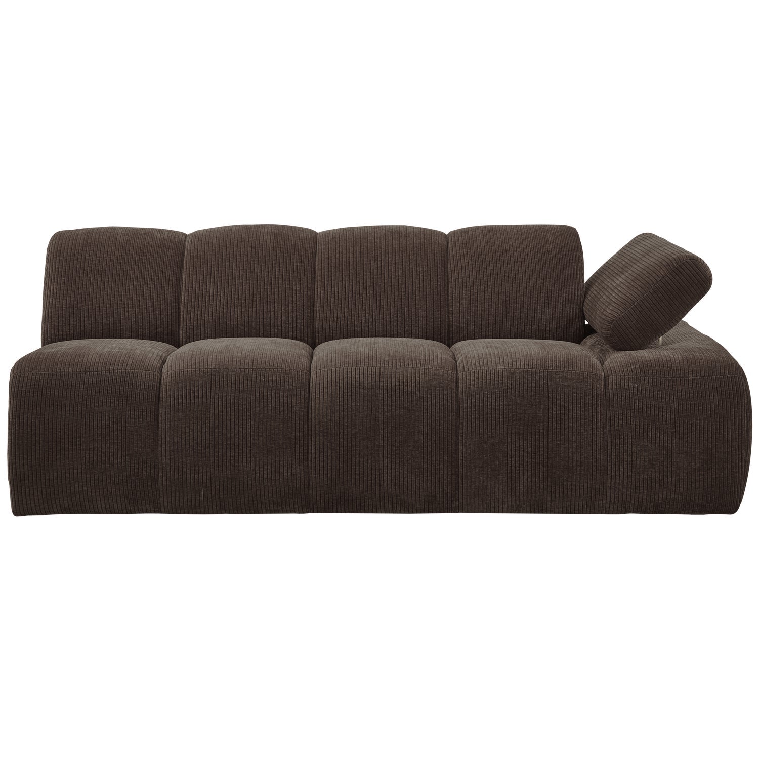 MOJO modular sofa - right-facing 2-seater dark brown corduroy element