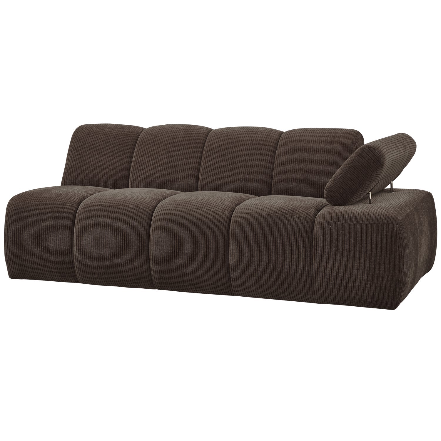 MOJO modular sofa - right-facing 2-seater dark brown corduroy element