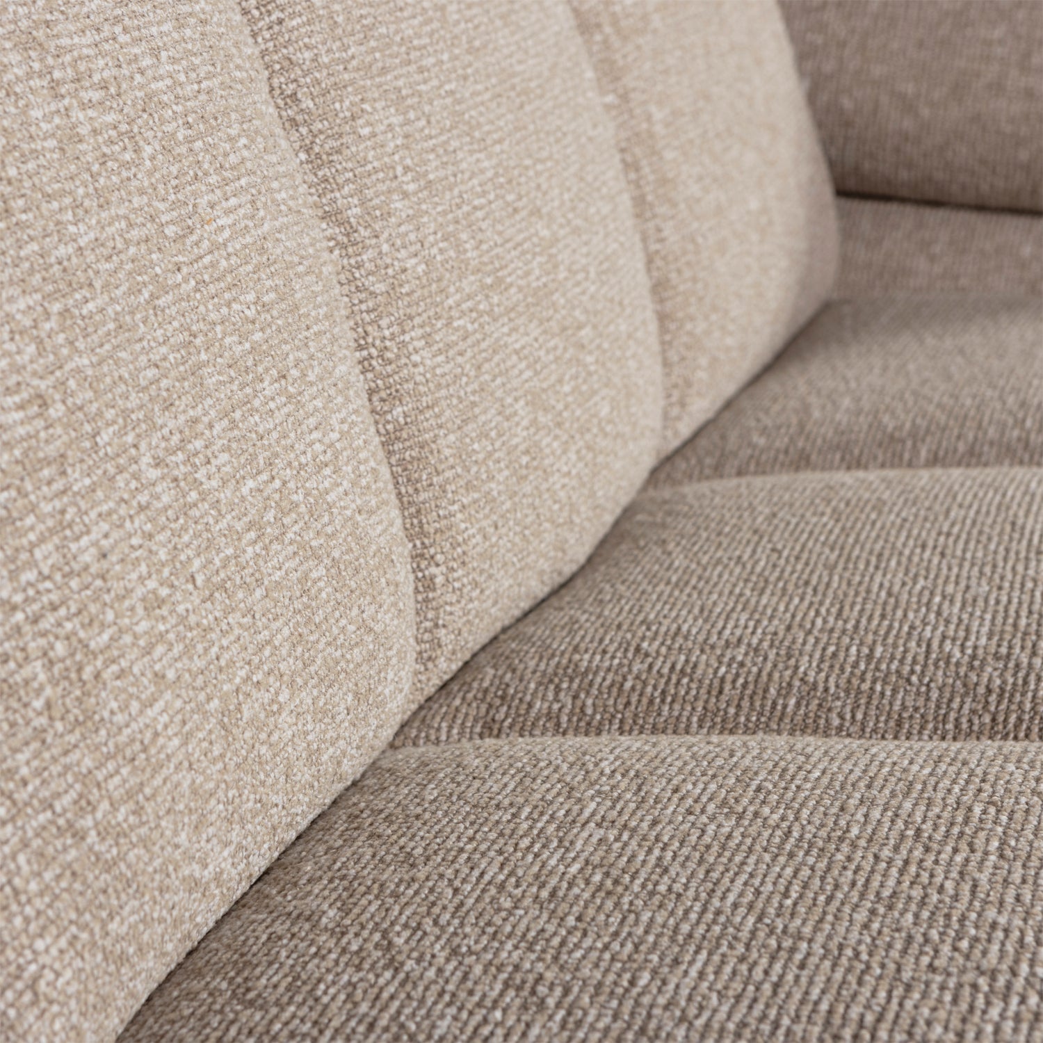 Sofa modułowa MOJO - element 2-osobowy prawostronny beżowy melanż bouclé