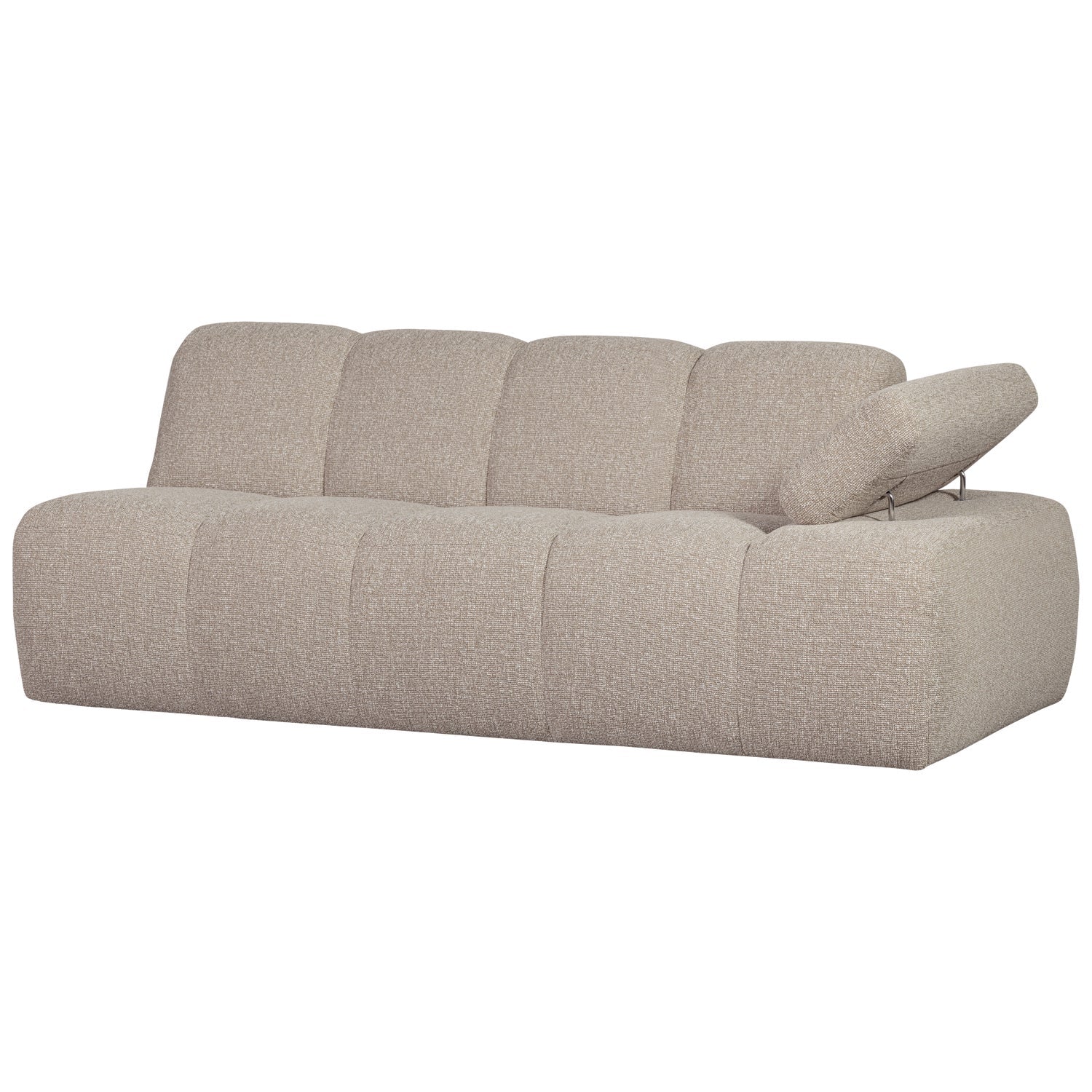 Sofa modułowa MOJO - element 2-osobowy prawostronny beżowy melanż bouclé