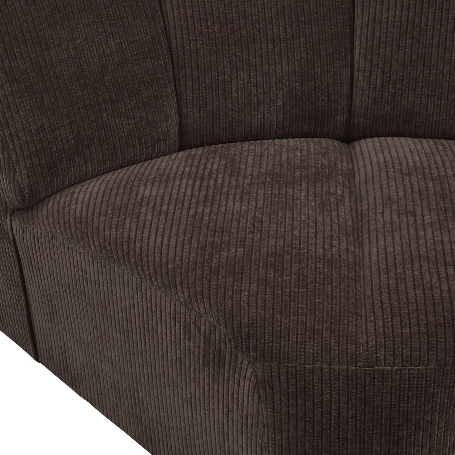 Sofa modułowa MOJO - element narożny ciemnobrązowy sztruks