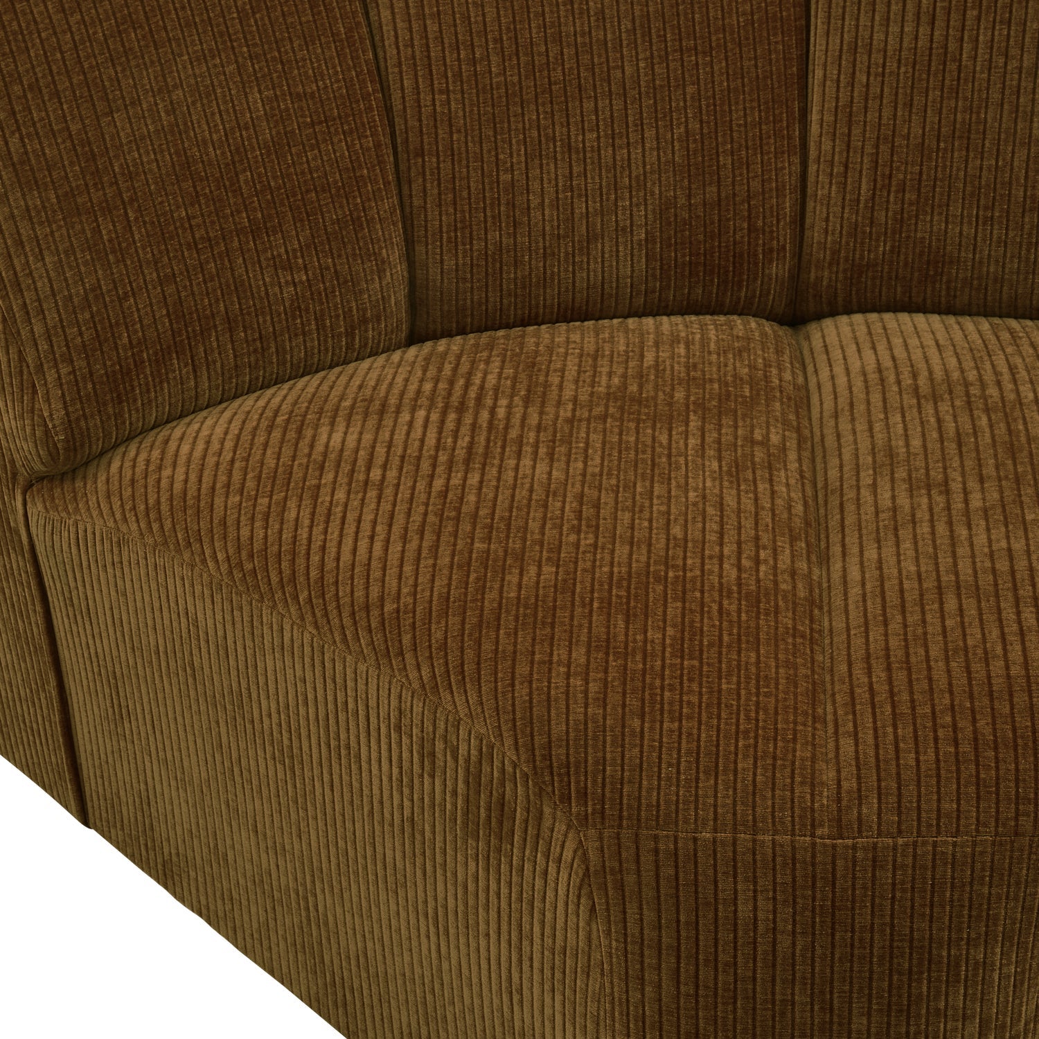 Sofa modułowa MOJO - element narożny ciemny miodowy sztruks