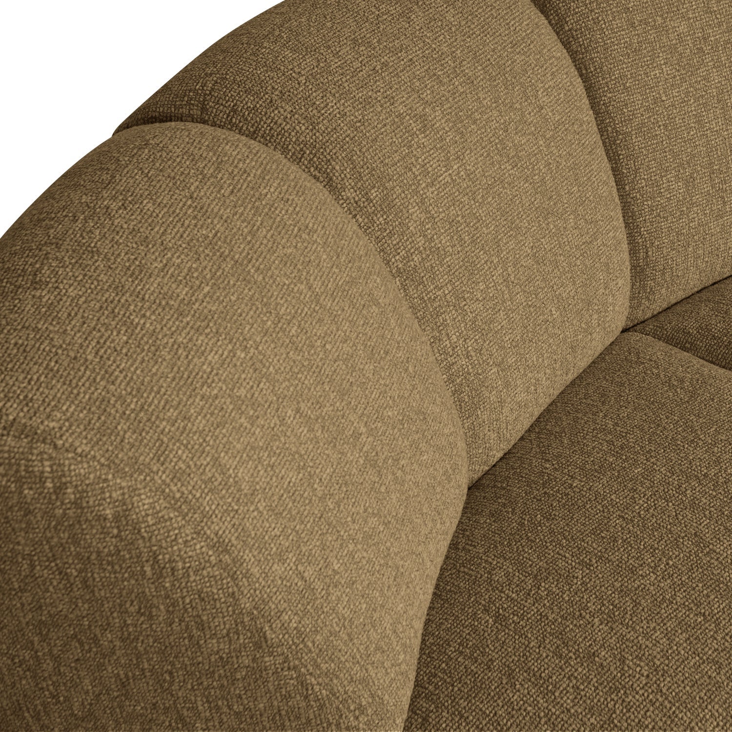Sofa modułowa MOJO - element narożny ciemny miodowy bouclé
