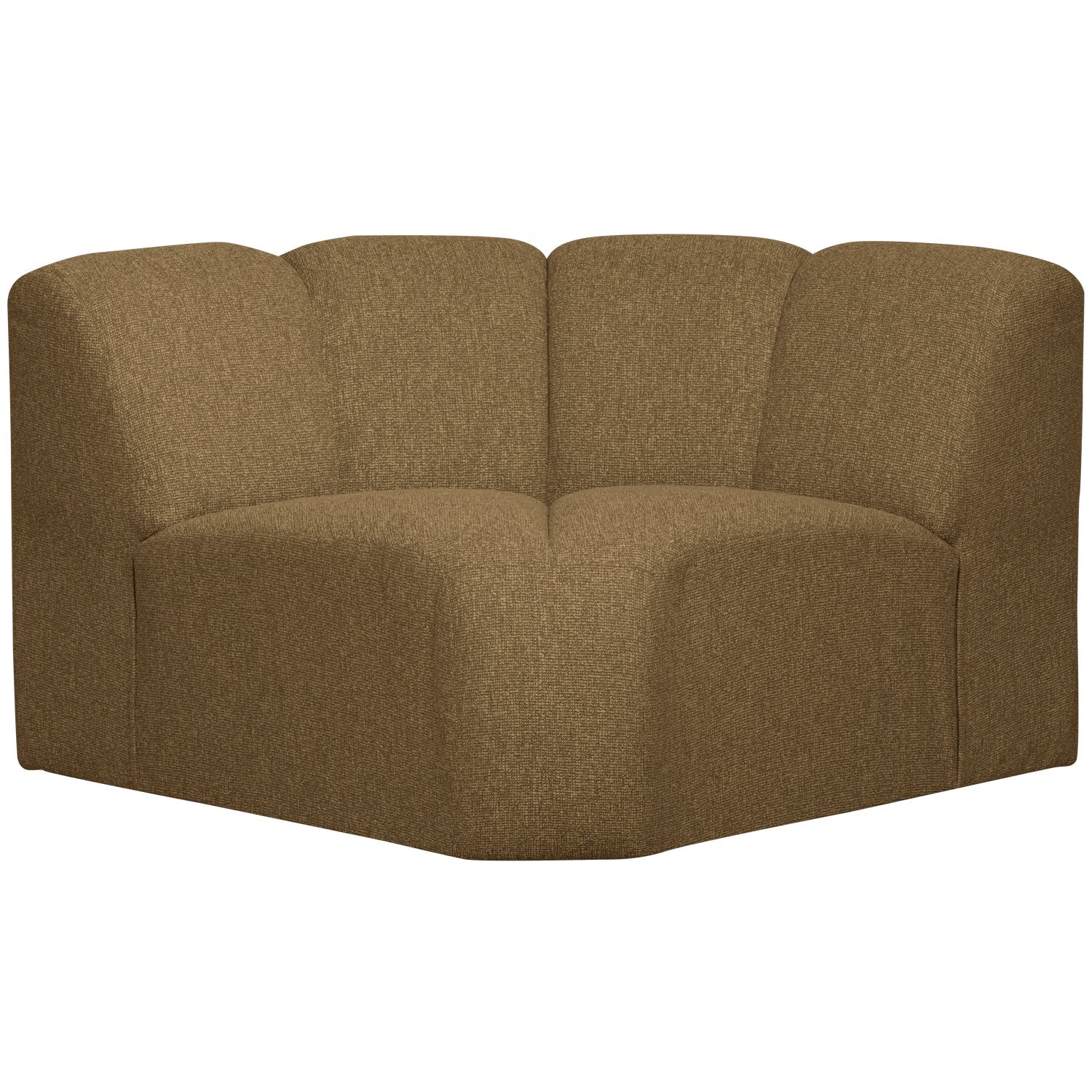 Sofa modułowa MOJO - element narożny ciemny miodowy bouclé