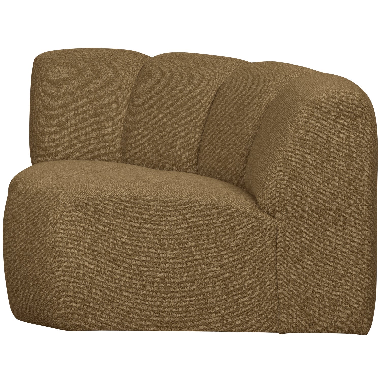 Sofa modułowa MOJO - element narożny ciemny miodowy bouclé