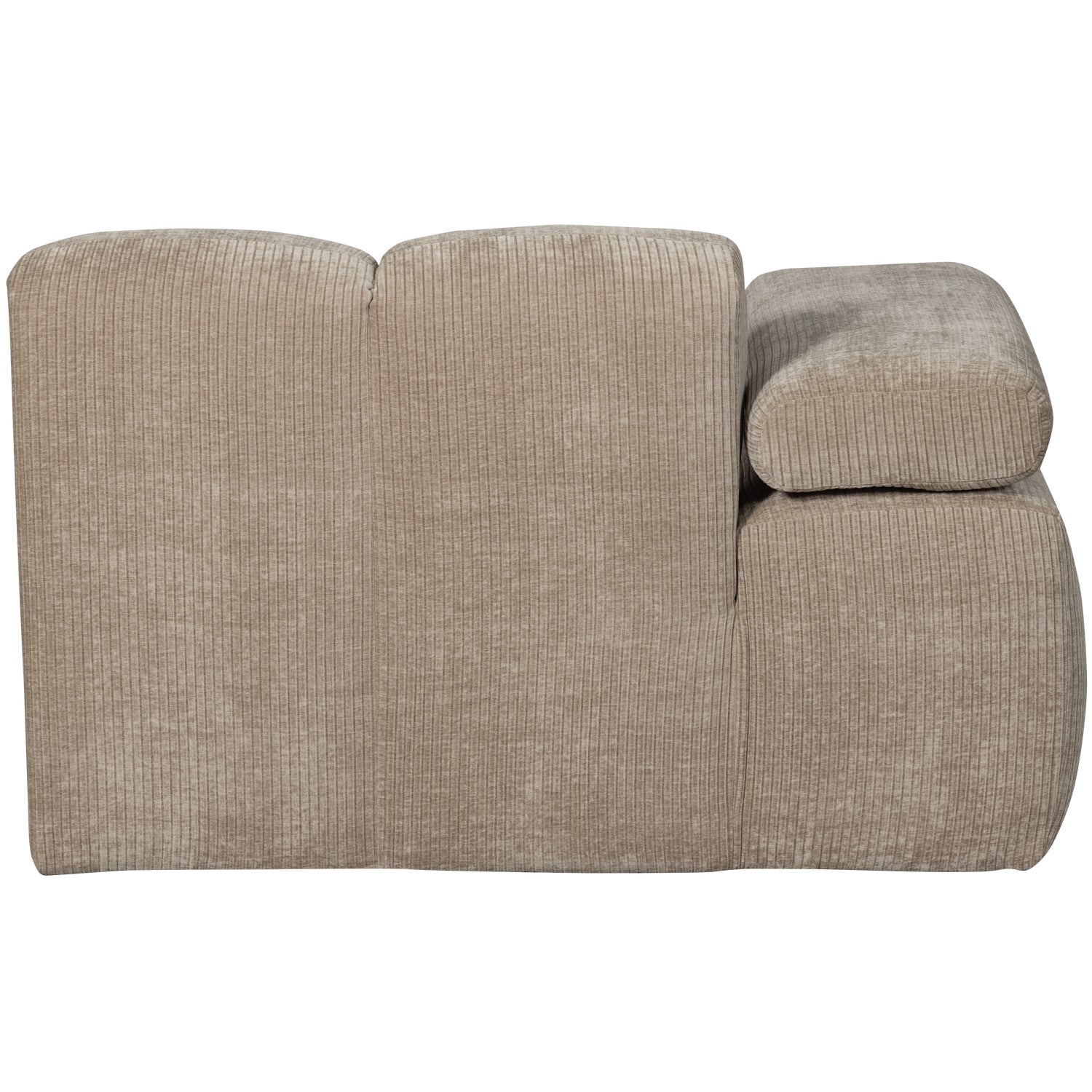 MOJO modular sofa - left-sided chaise longue dark sandy corduroy