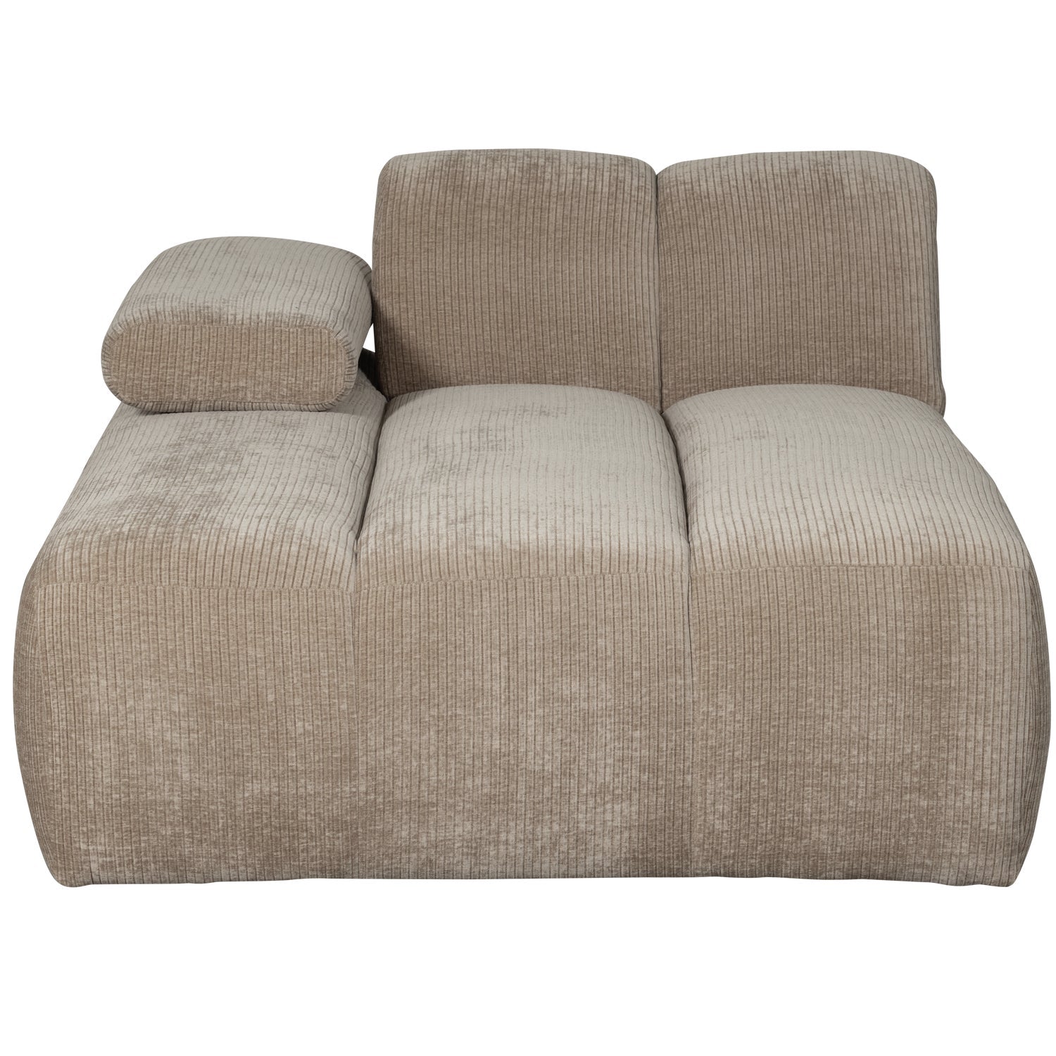 MOJO modular sofa - left-sided chaise longue dark sandy corduroy