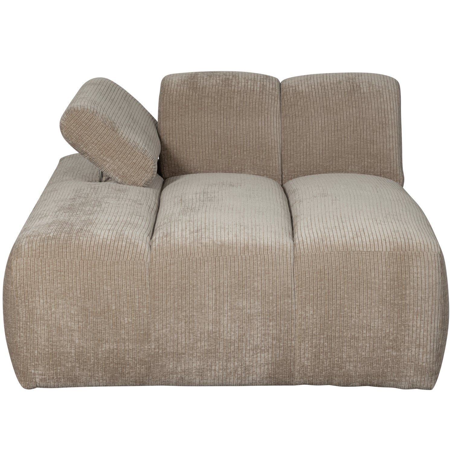 MOJO modular sofa - left-sided chaise longue dark sandy corduroy