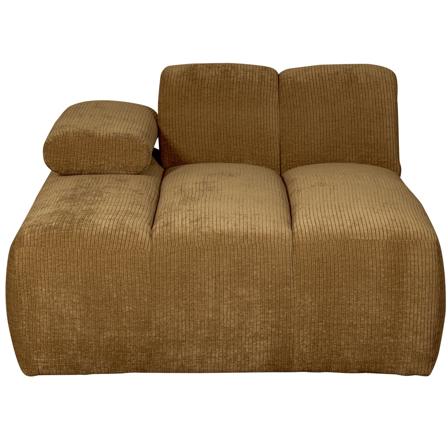 MOJO modular sofa - left-sided chaise longue dark honey corduroy