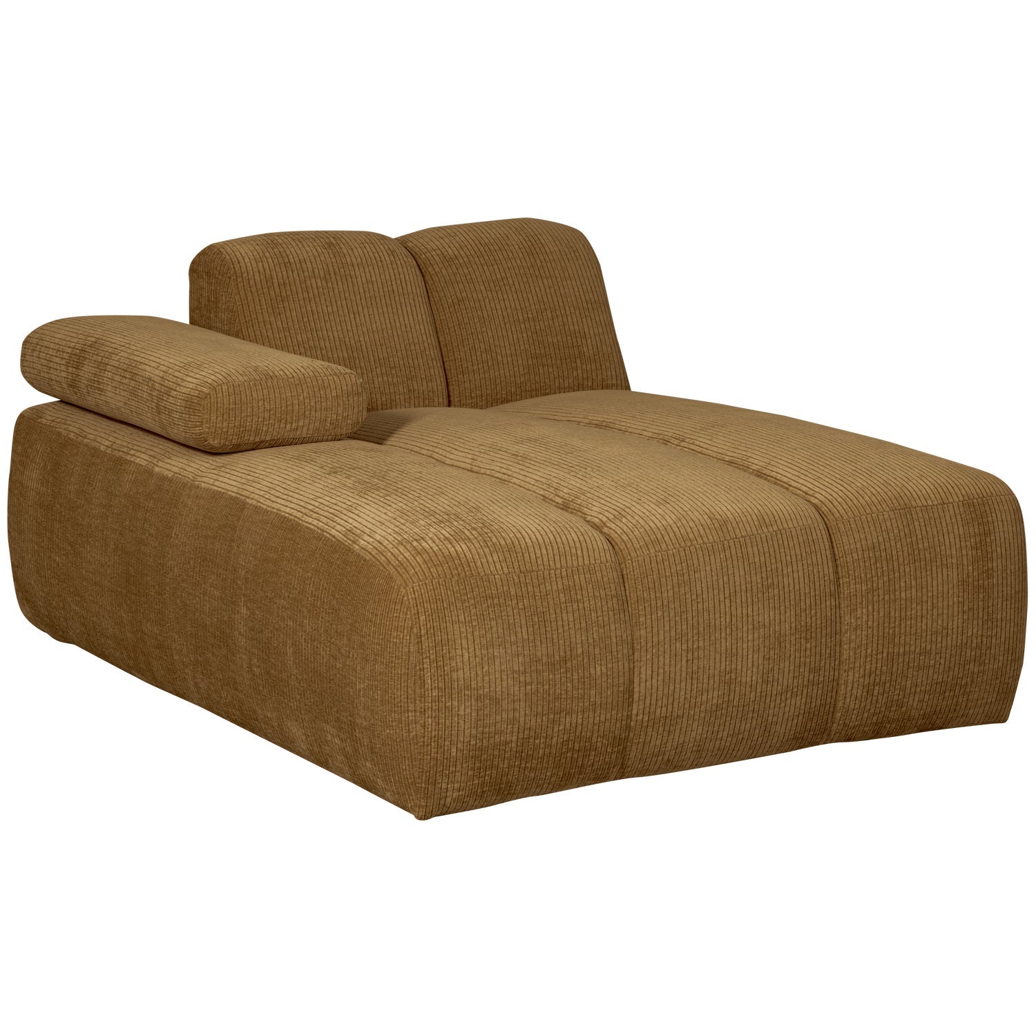 MOJO modular sofa - left-sided chaise longue dark honey corduroy
