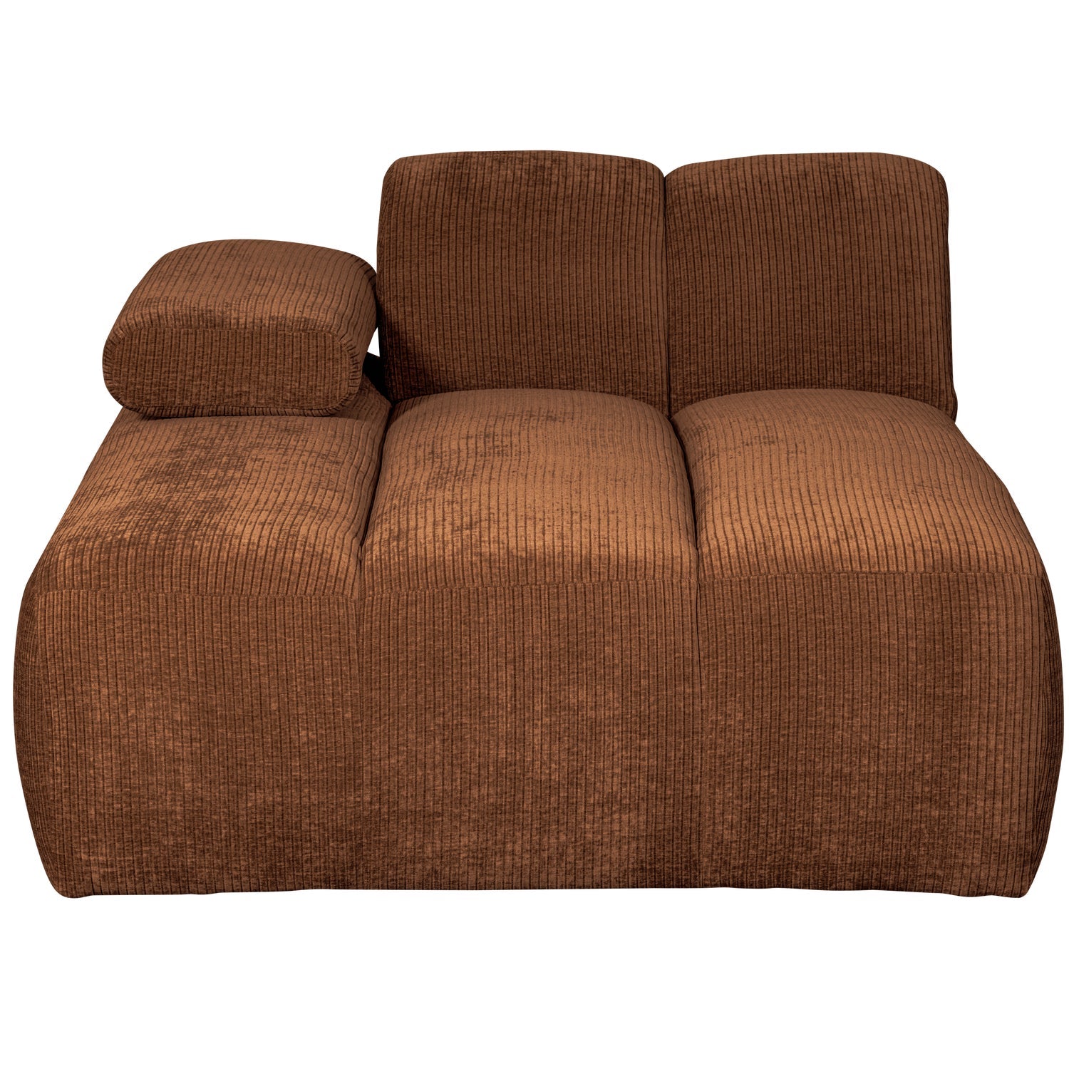 MOJO modular sofa - left-sided brown corduroy chaise longue