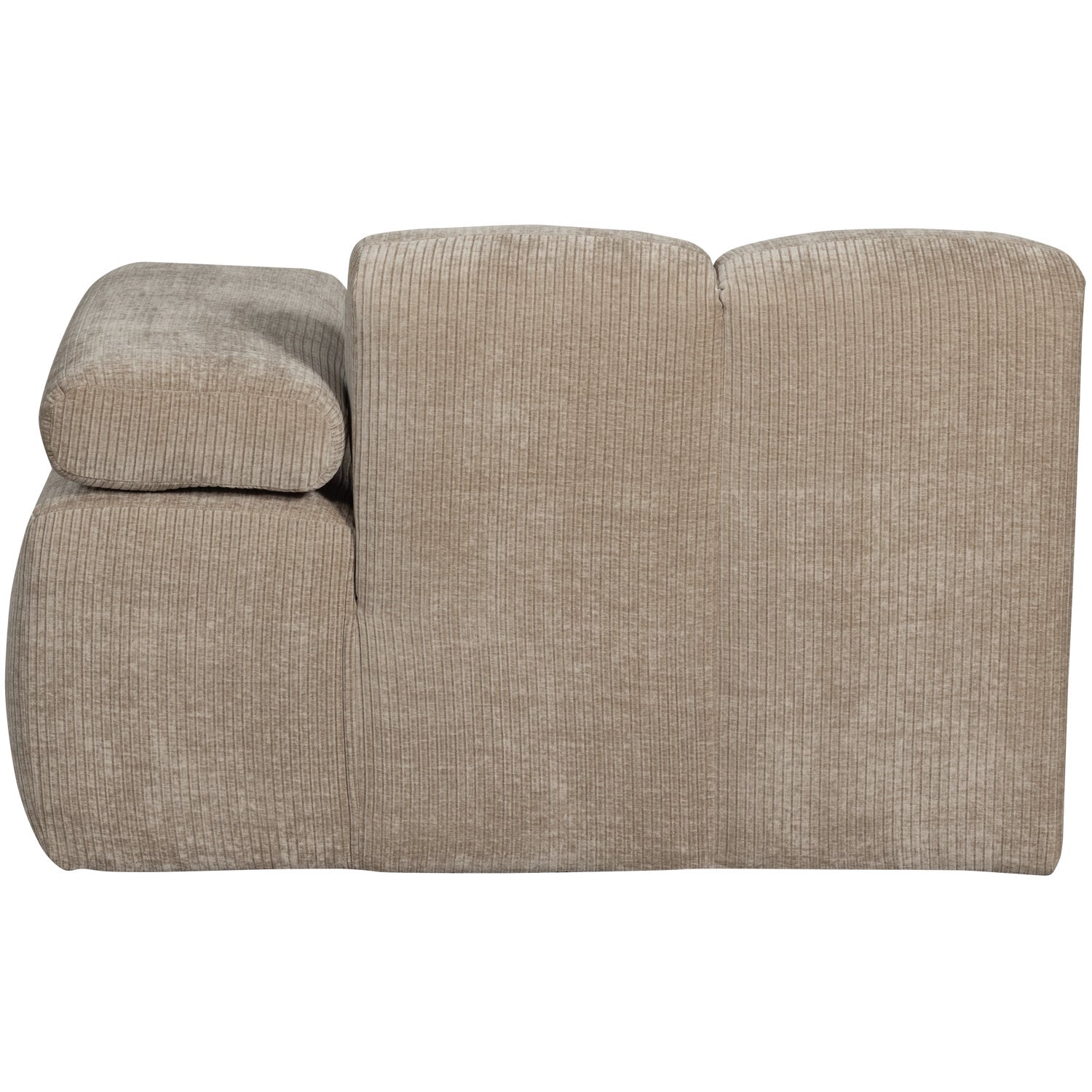 MOJO modular sofa - right-facing chaise longue dark sandy corduroy