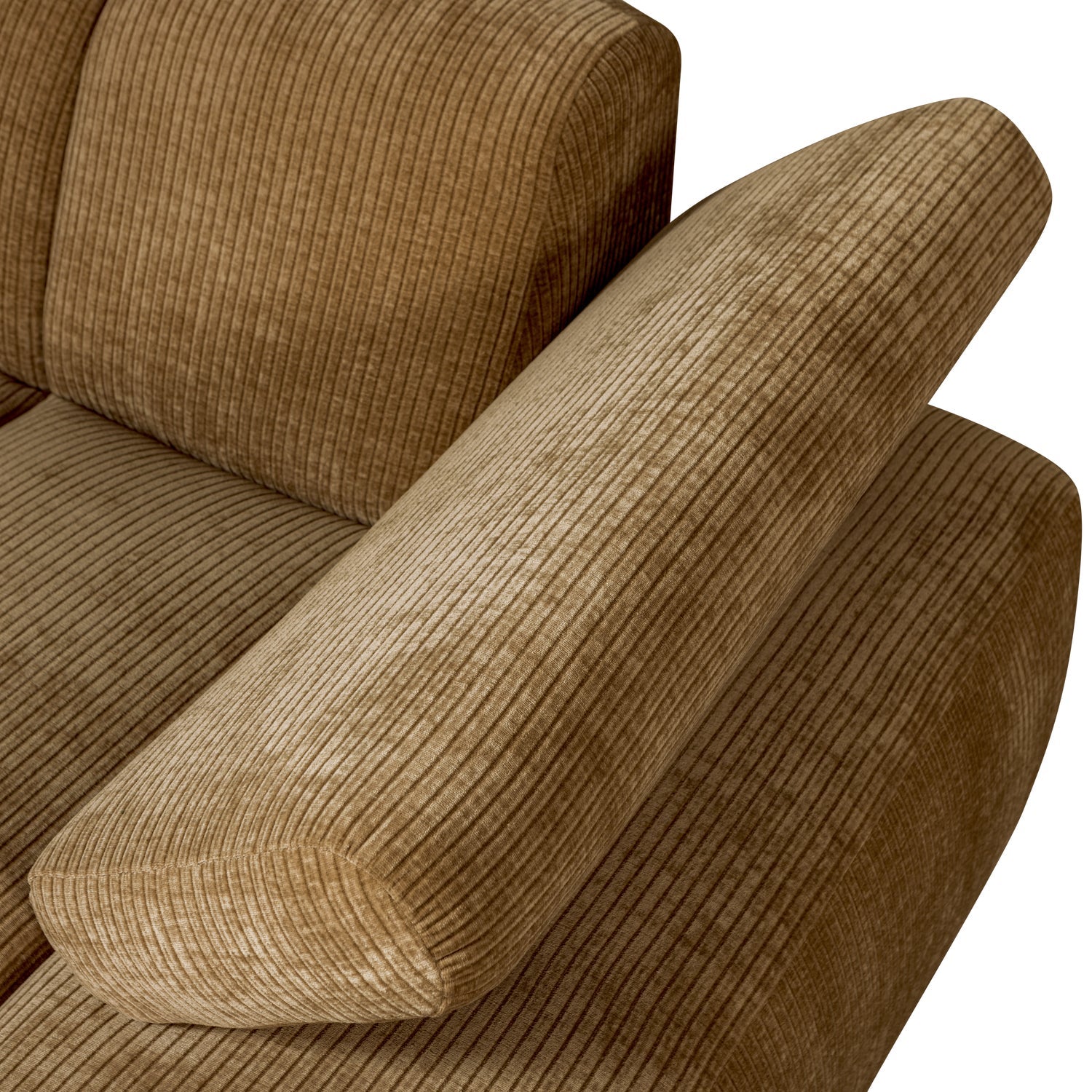 Sofa modułowa MOJO - szezlong prawostronny ciemny miodowy sztruks