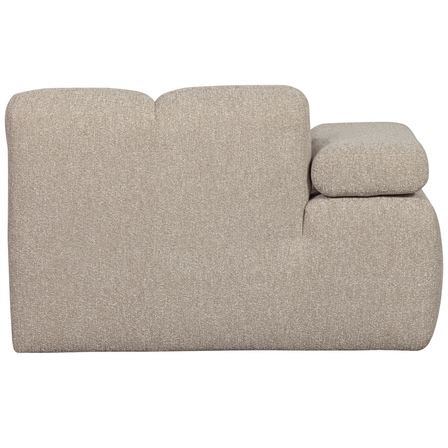 Sofa modułowa MOJO - szezlong lewostronny beżowy melanż bouclé